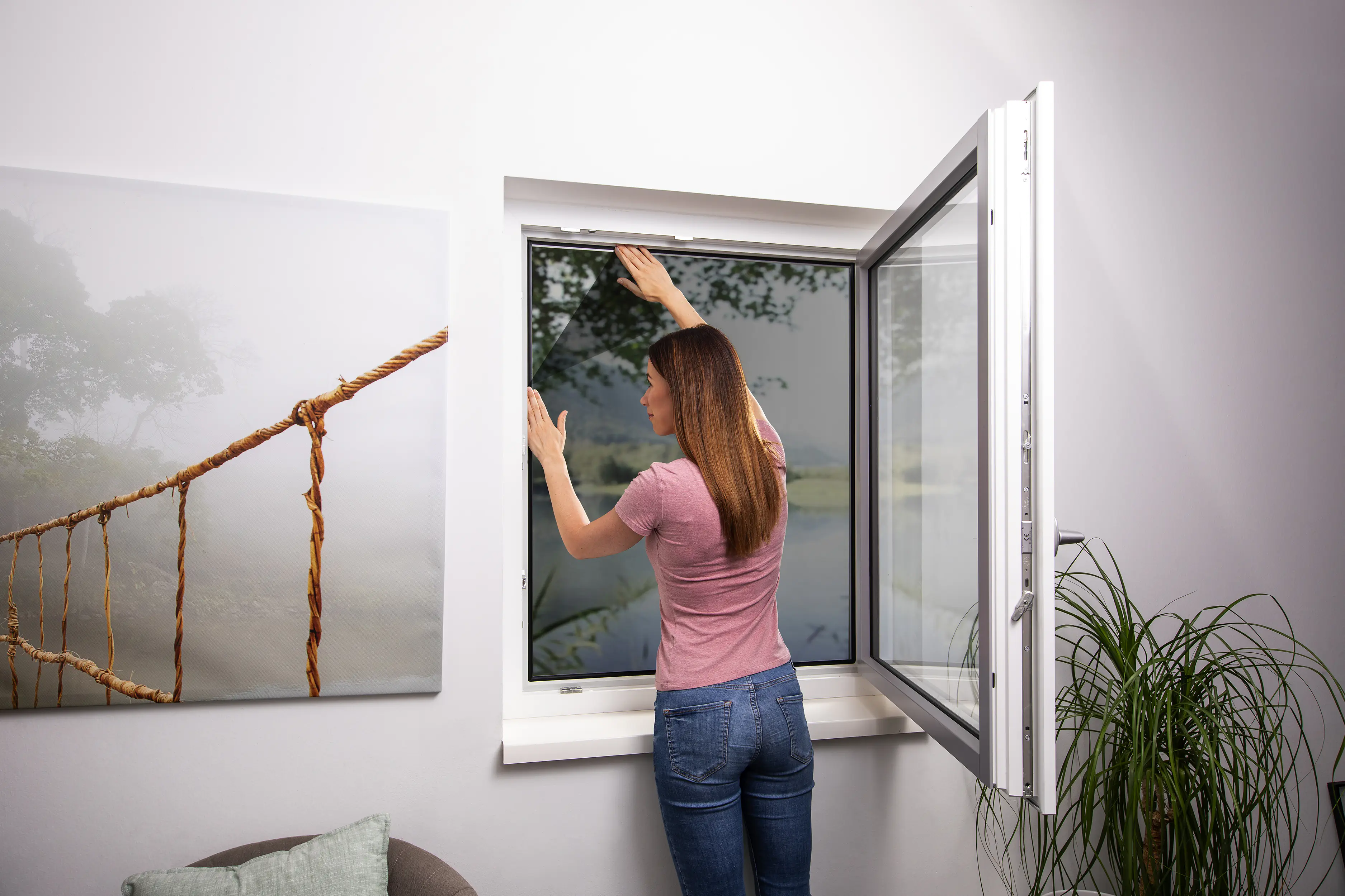 Primaster Fliegengitter 130 x 150 cm anthrazit kürzbar