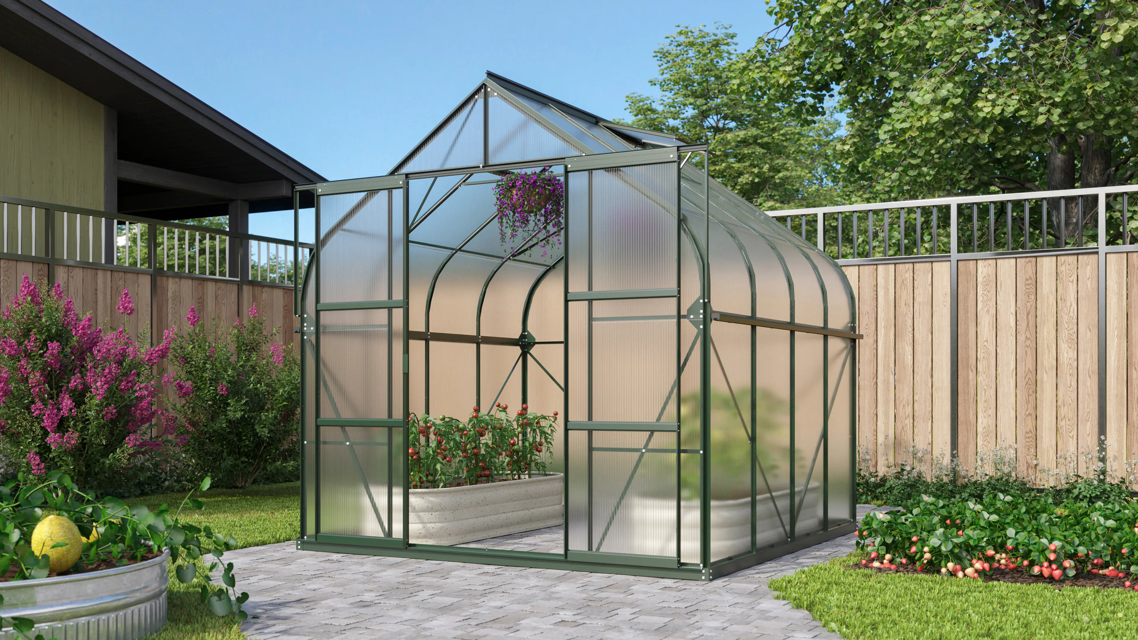 Vitavia Gewächshaus Dione 11500 schwarz 2,64 x 4,45 x 2,55 m