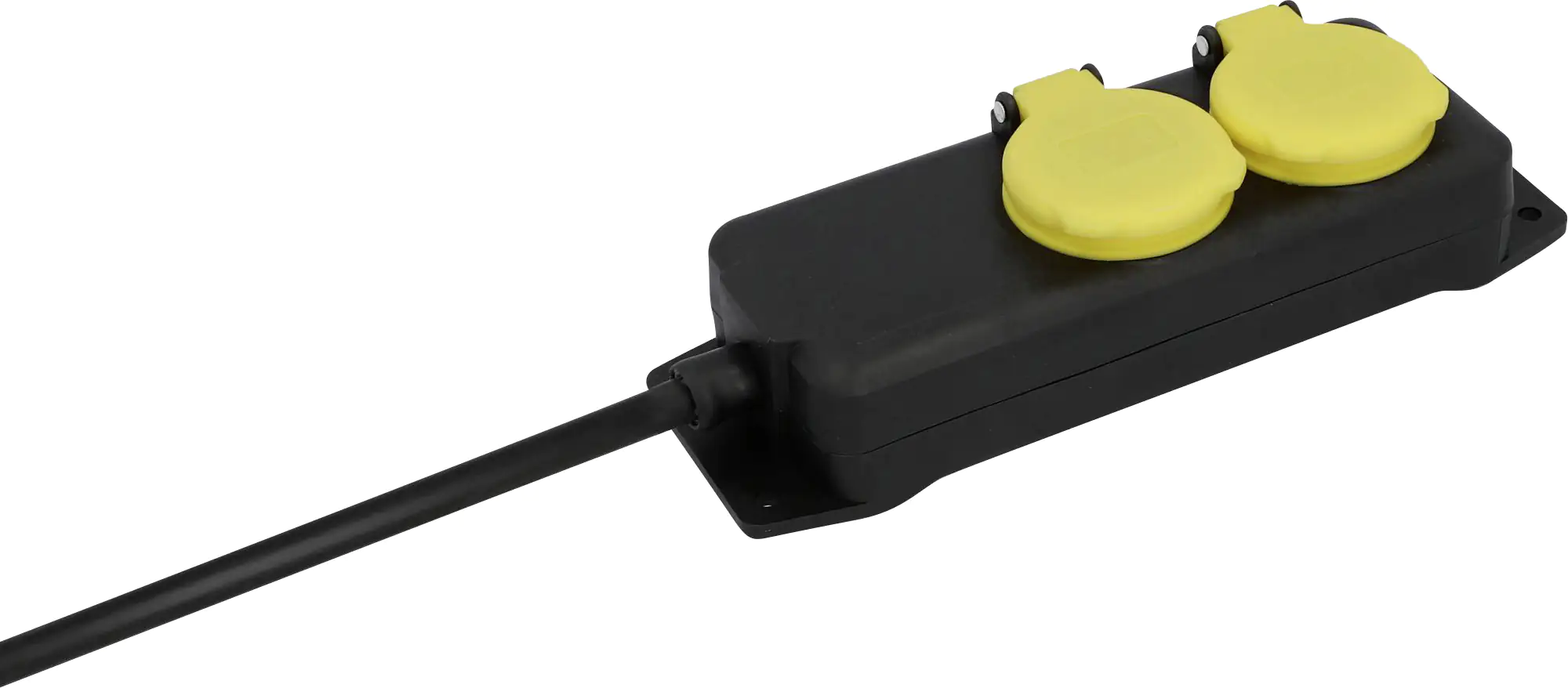 Unitec Steckdosenleiste 2-fach 1,4m für Außen, schwarz gelb Unitec Steckdosenleiste 2-fach 1,4m für Außen, schwarz gelb