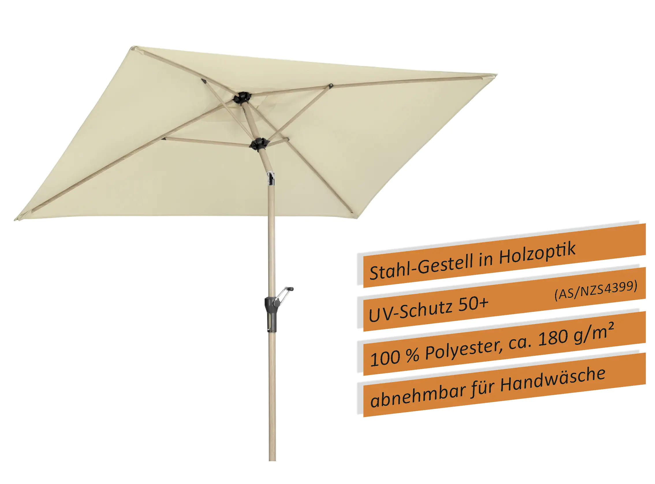 Schneider Sonnenschirm Cordoba natur 230 x 150 cm