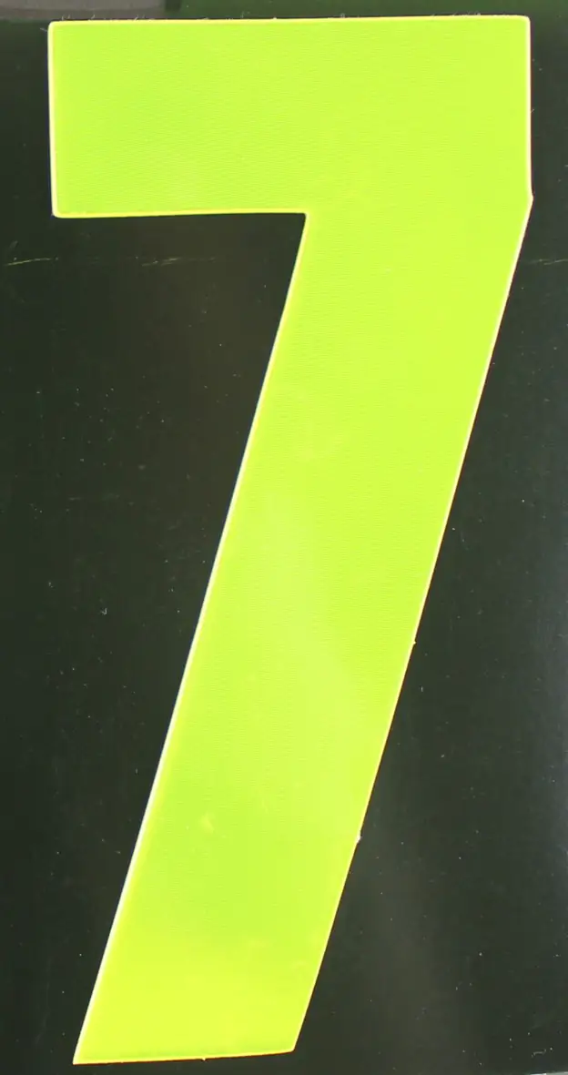 4004947548072 Conacord Reflektierende Klebezahl 7 gelb 170 mm "7"