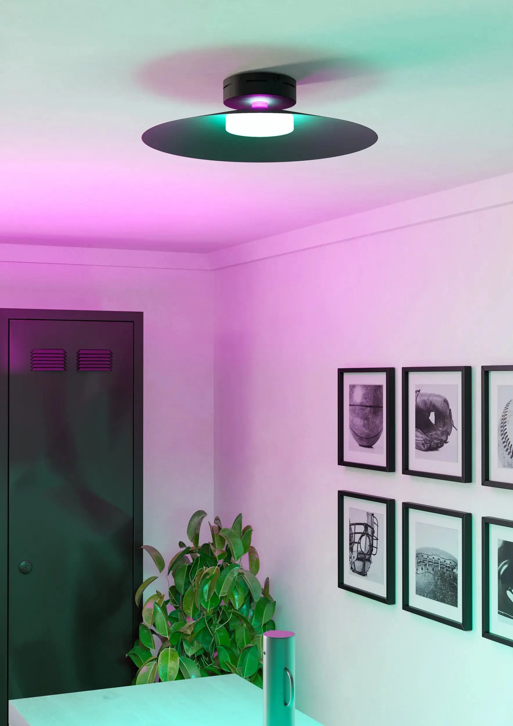 Eglo LED Deckenleuchte Conomavilla-Z schwarz Ø 43 x 11 cm RGB dimmbar