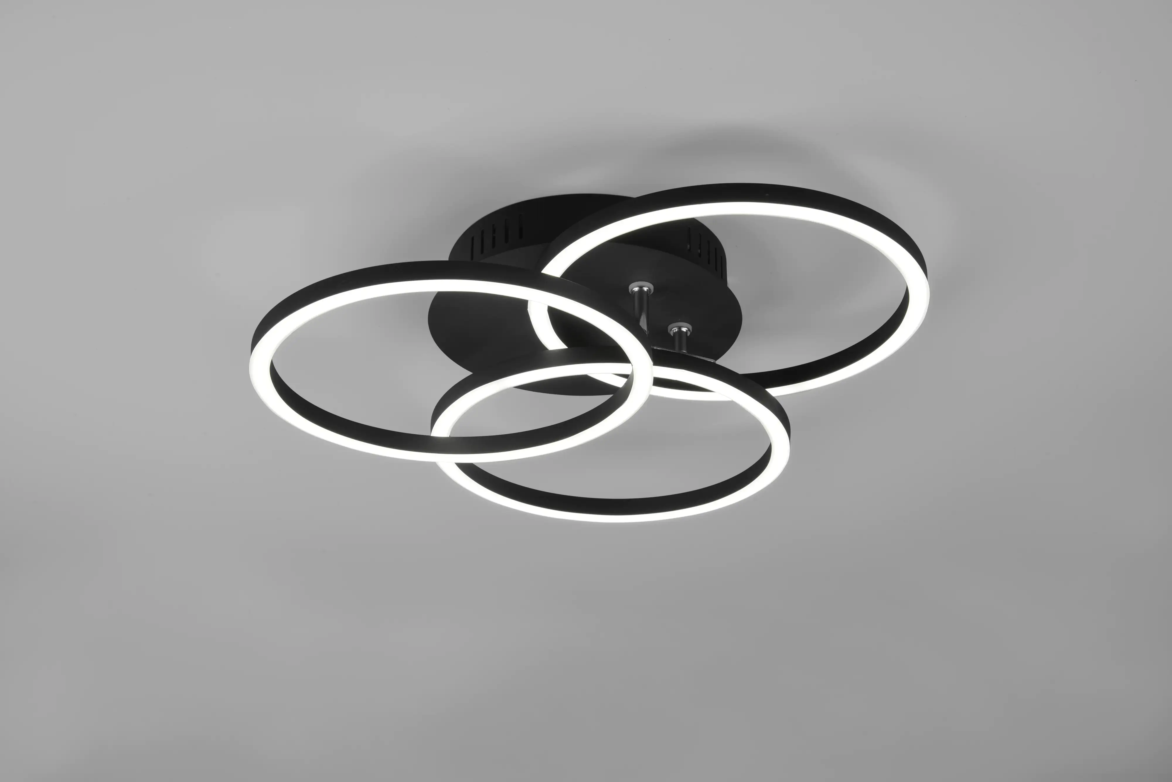 Reality LED Deckenleuchte Circle schwarz matt Fernbedienung
