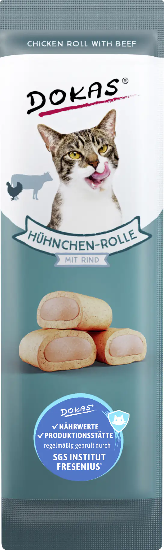 Dokas Hühnchen-Rolle mit Rind 10 g