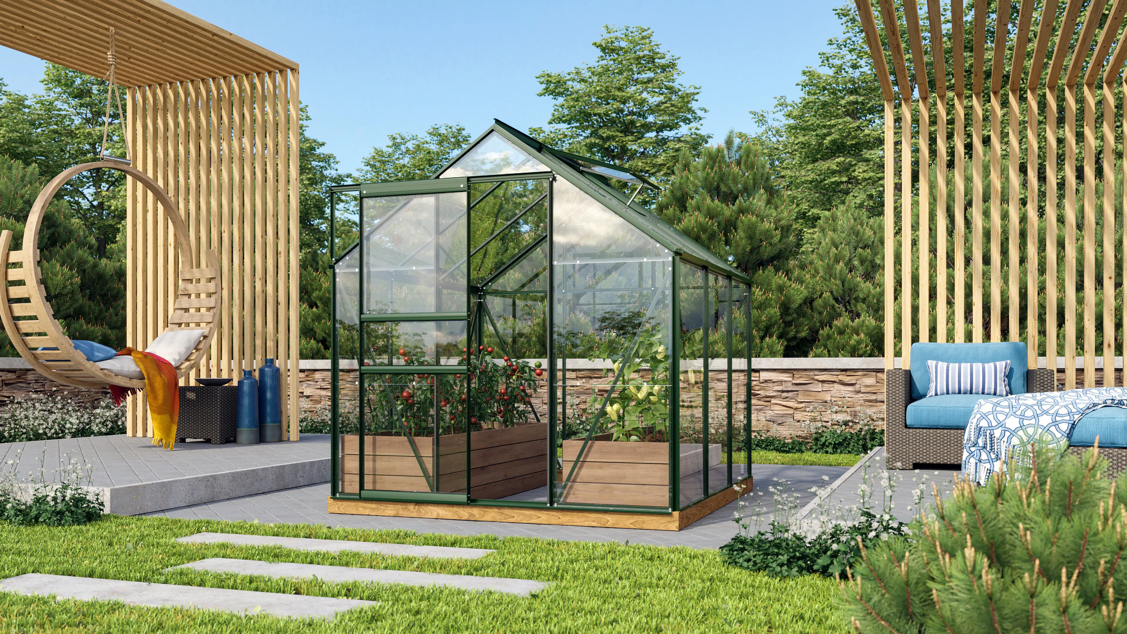 Vitavia Gewächshaus Venus 3800 192 x 192 cm 3 mm Sicherheitsglas