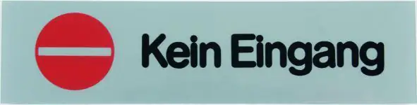Conacord Klebeschild "Kein Eingang"