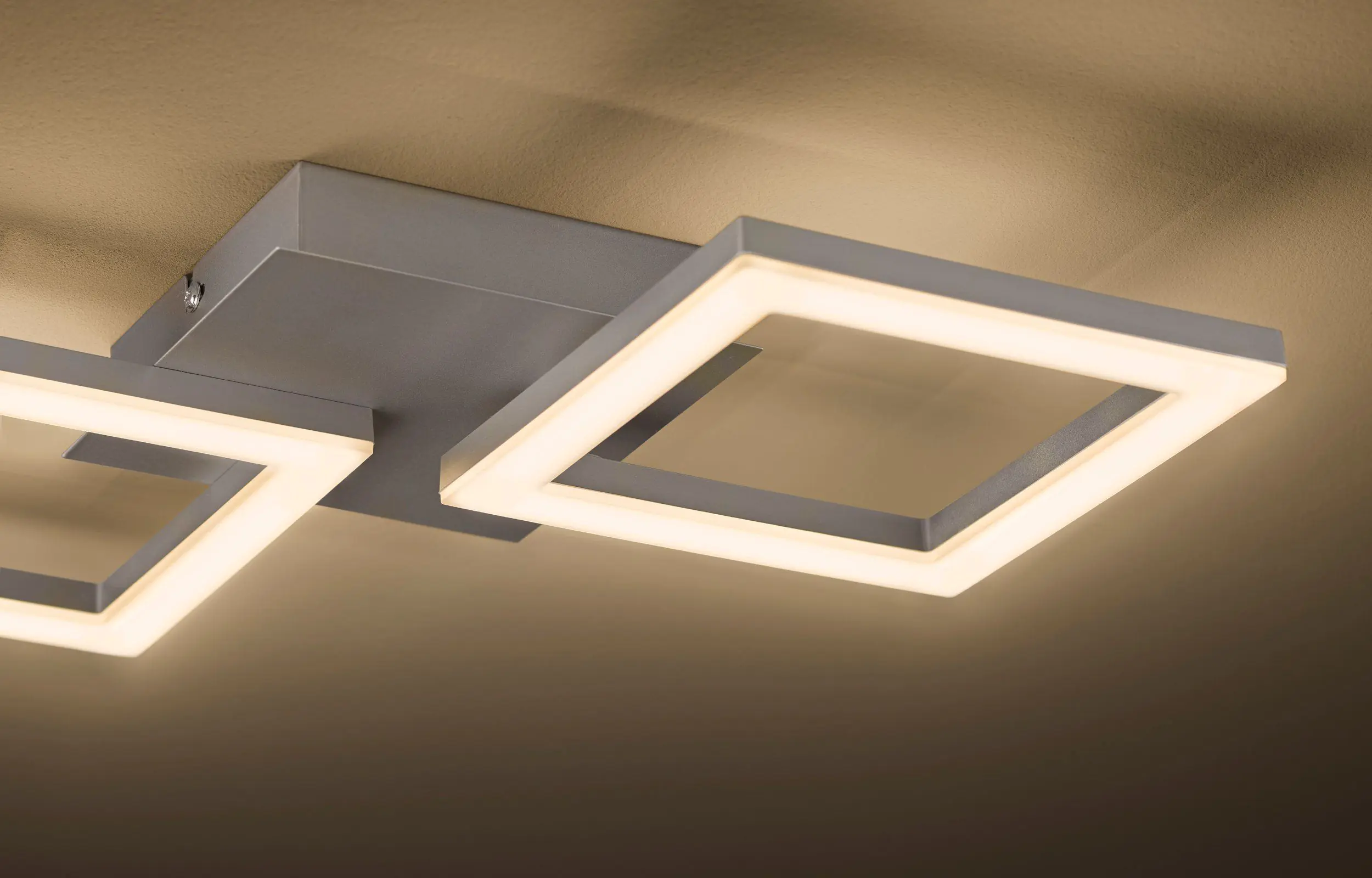 Eglo LED Deckenleuchte Huerta nickel matt 47 x 22,5 cm 