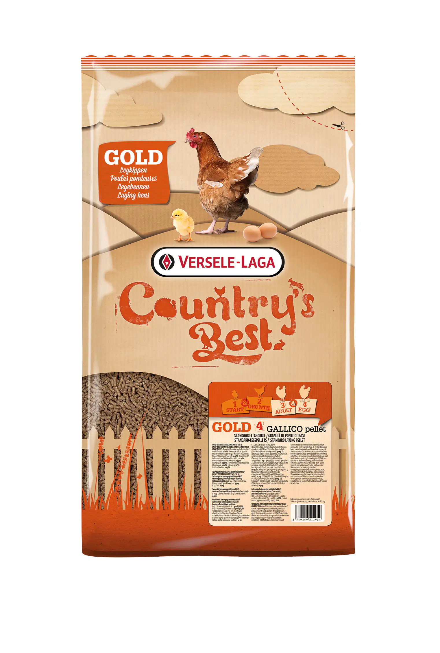 Country's Best Gold 4 Gallico Legepellets 5 kg