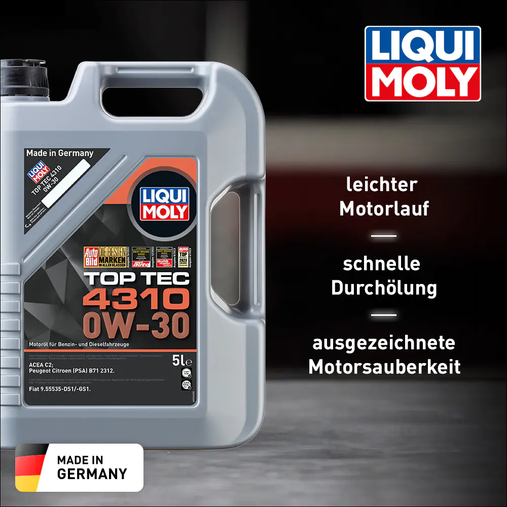 Liqui Moly Motoröl Top Tec 4310 0W-30 5 L Liqui Moly Motoröl Top Tec 4310 0W-30 5 L