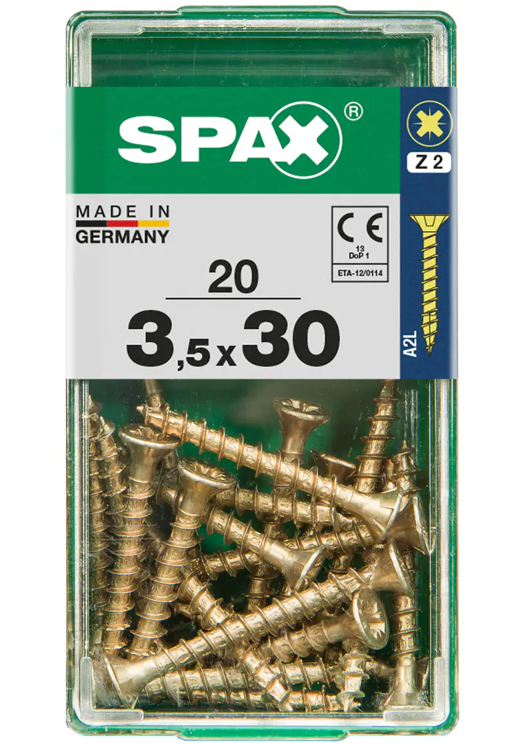 Spax Universalschrauben 3.5 x 30 mm PZ 2 - 20 Stk.