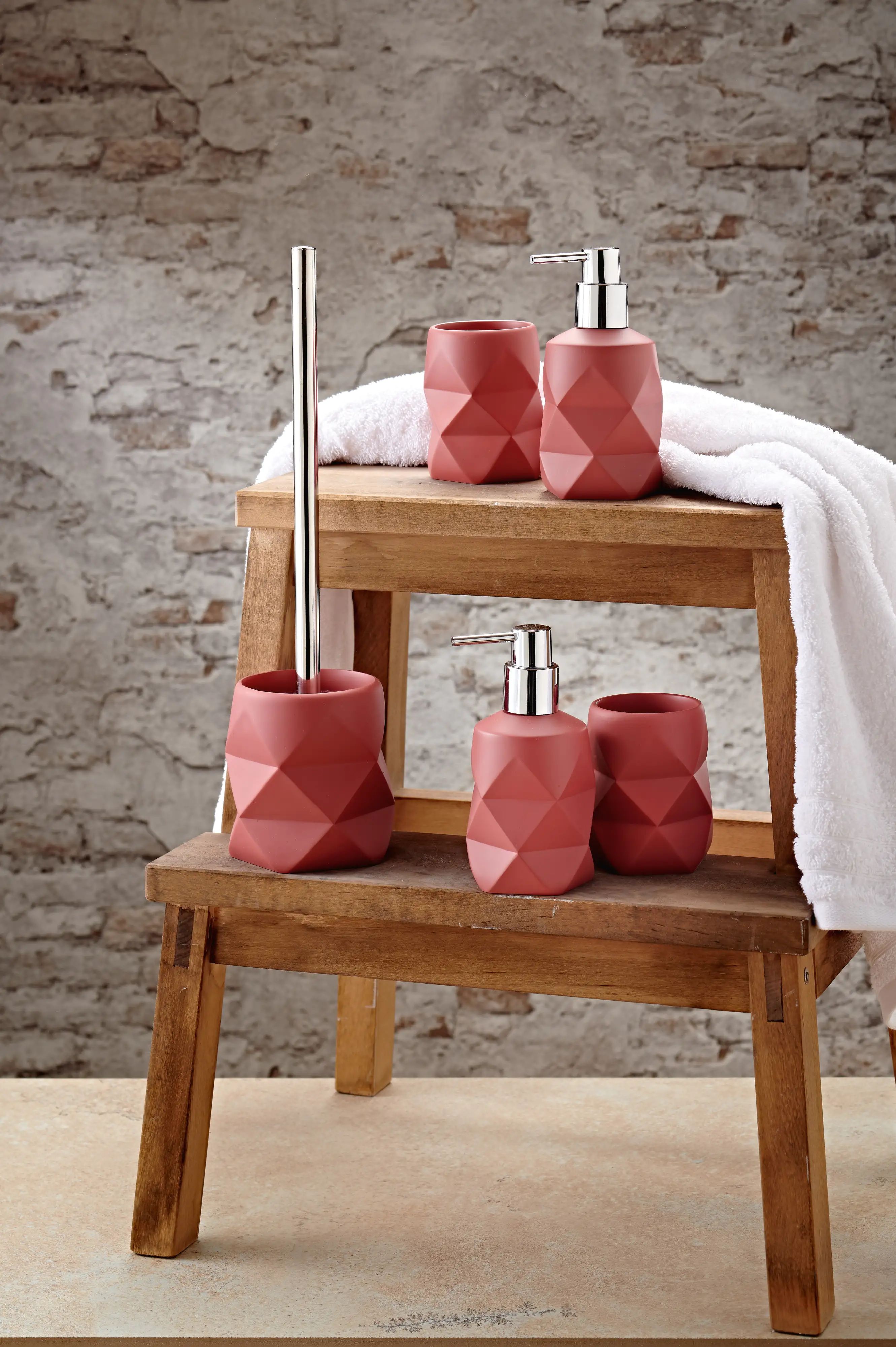 Kleine Wolke Zahnputzbecher Crackle rouge