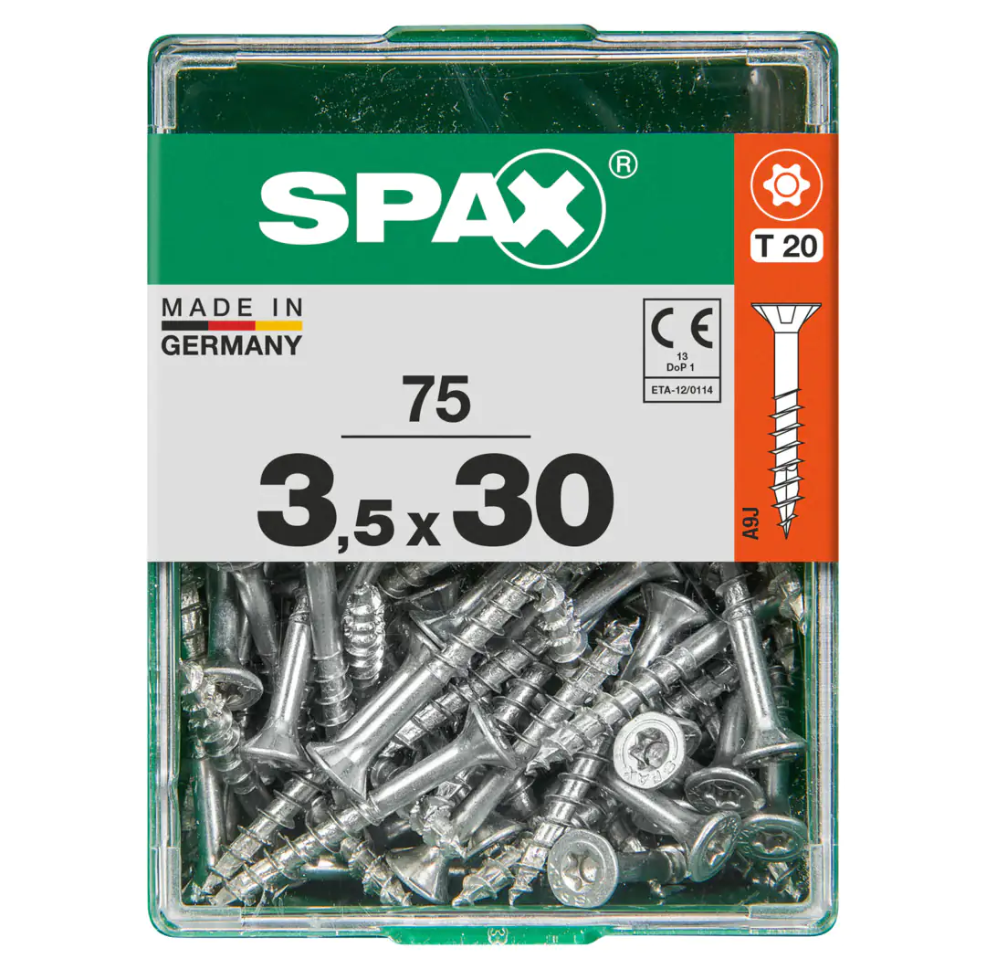 Spax Universalschrauben 3.5 x 30 mm TX 20 - 75 Stk. Spax Universalschrauben 3.5 x 30 mm TX 20 - 75 Stk.