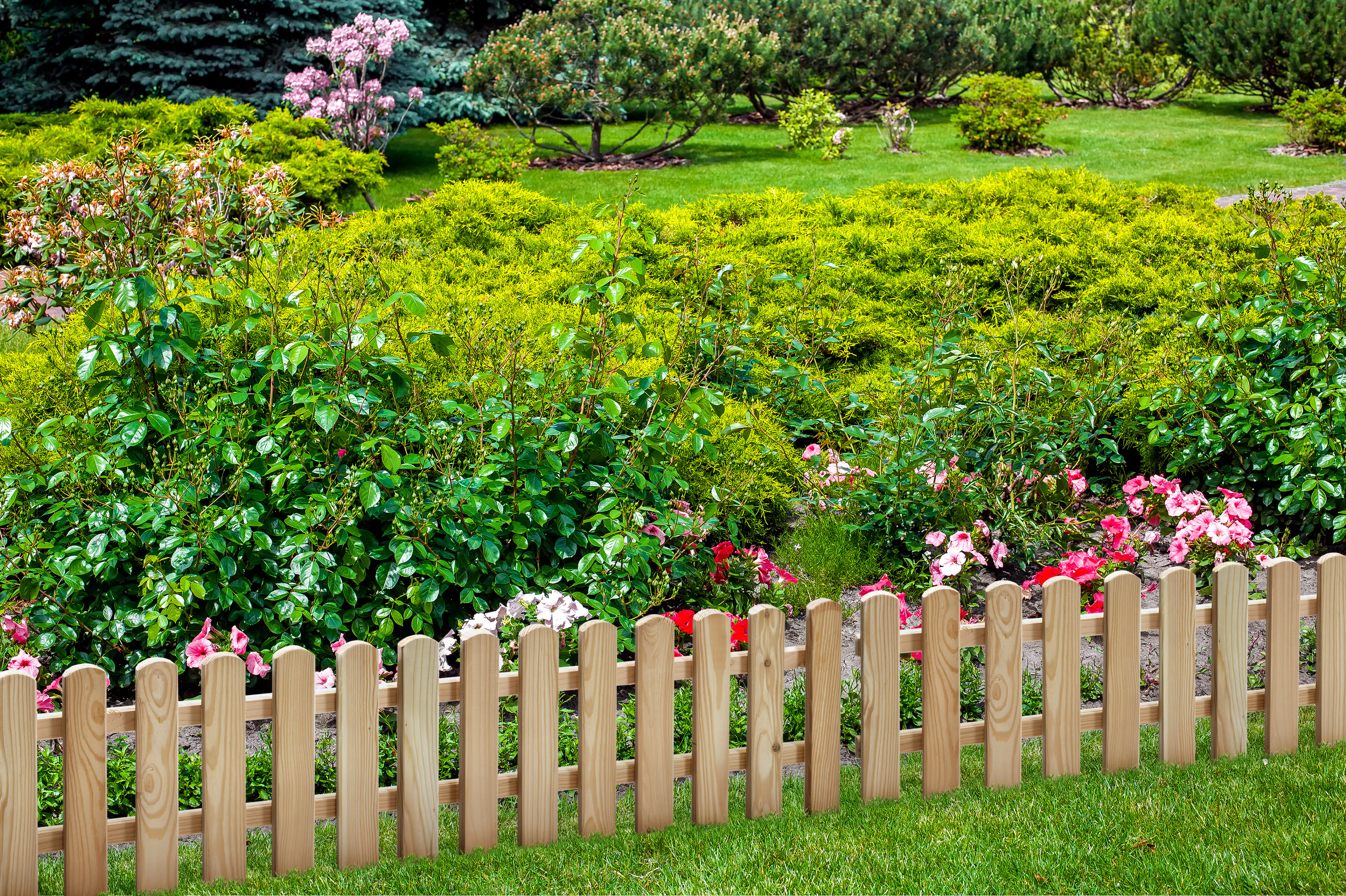 Steckzaun Lärche 120 x 30 cm