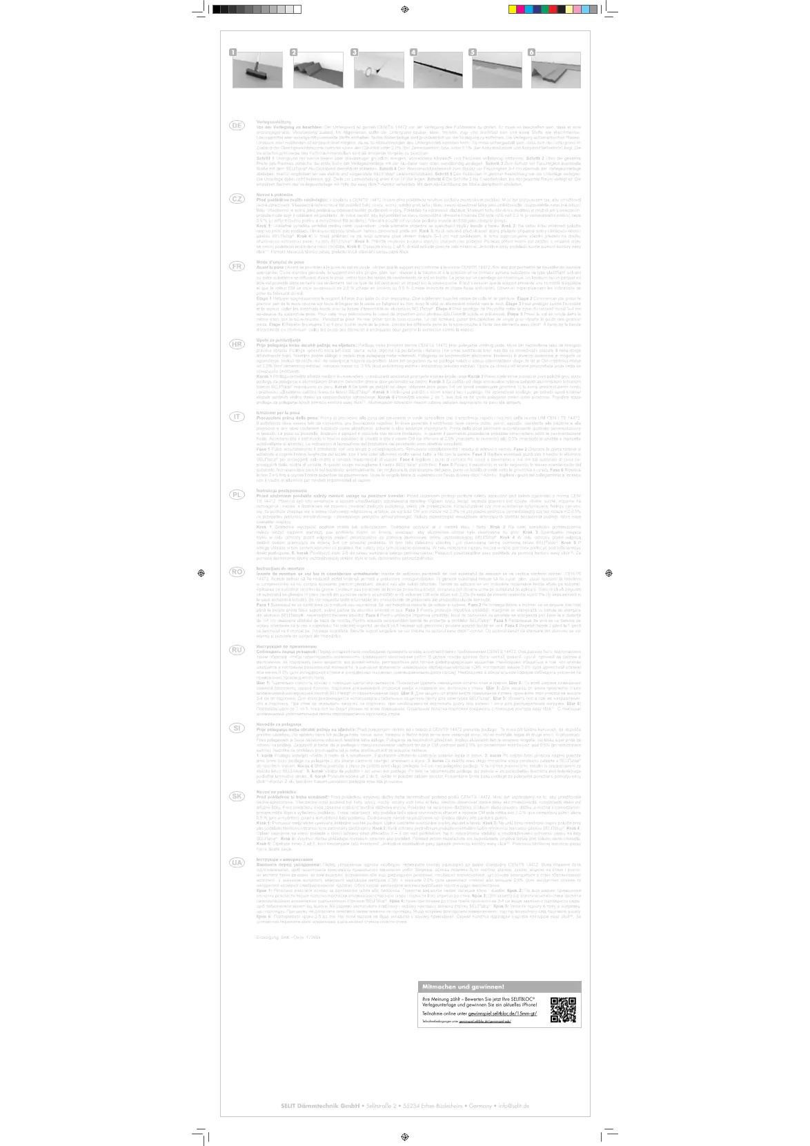 Selitbloc GripTec Vinyl- Designboden-Unterlage Faltplatte 1,5 mm stark