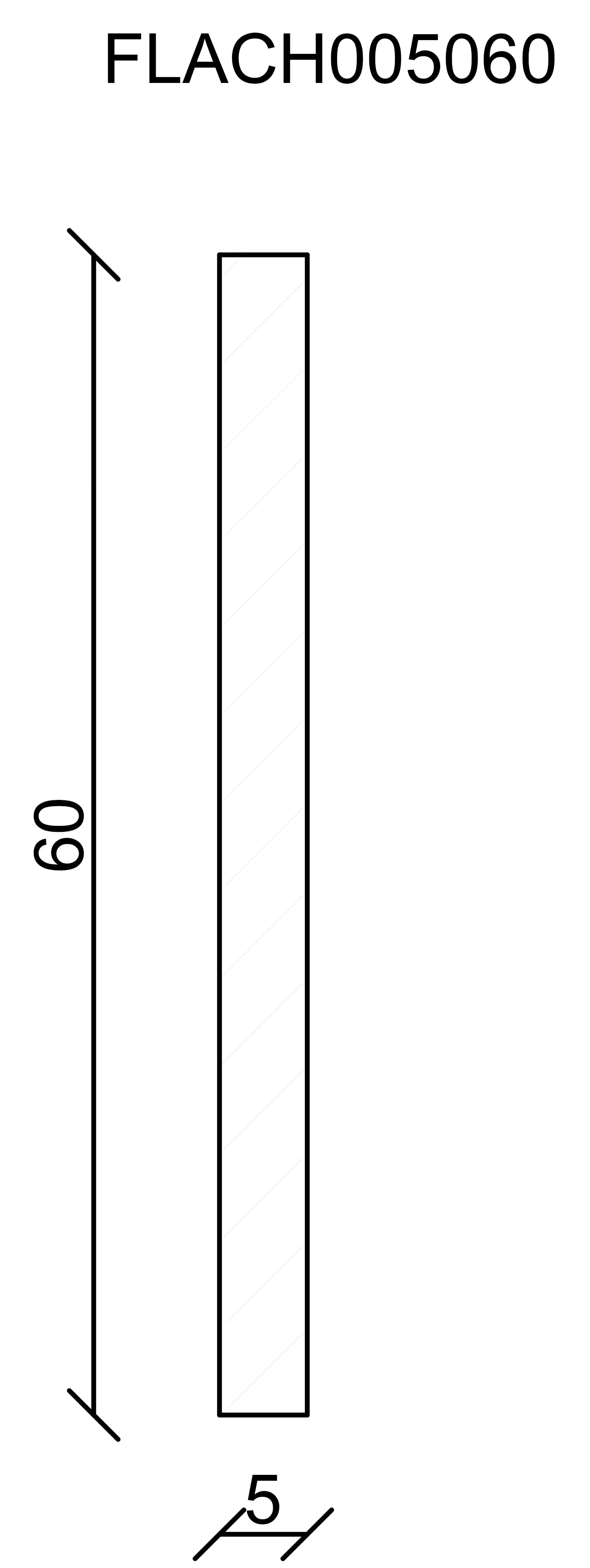 FN Neuhofer Flachleiste 100 cm 60 x 5 mm Fichte/Kiefer