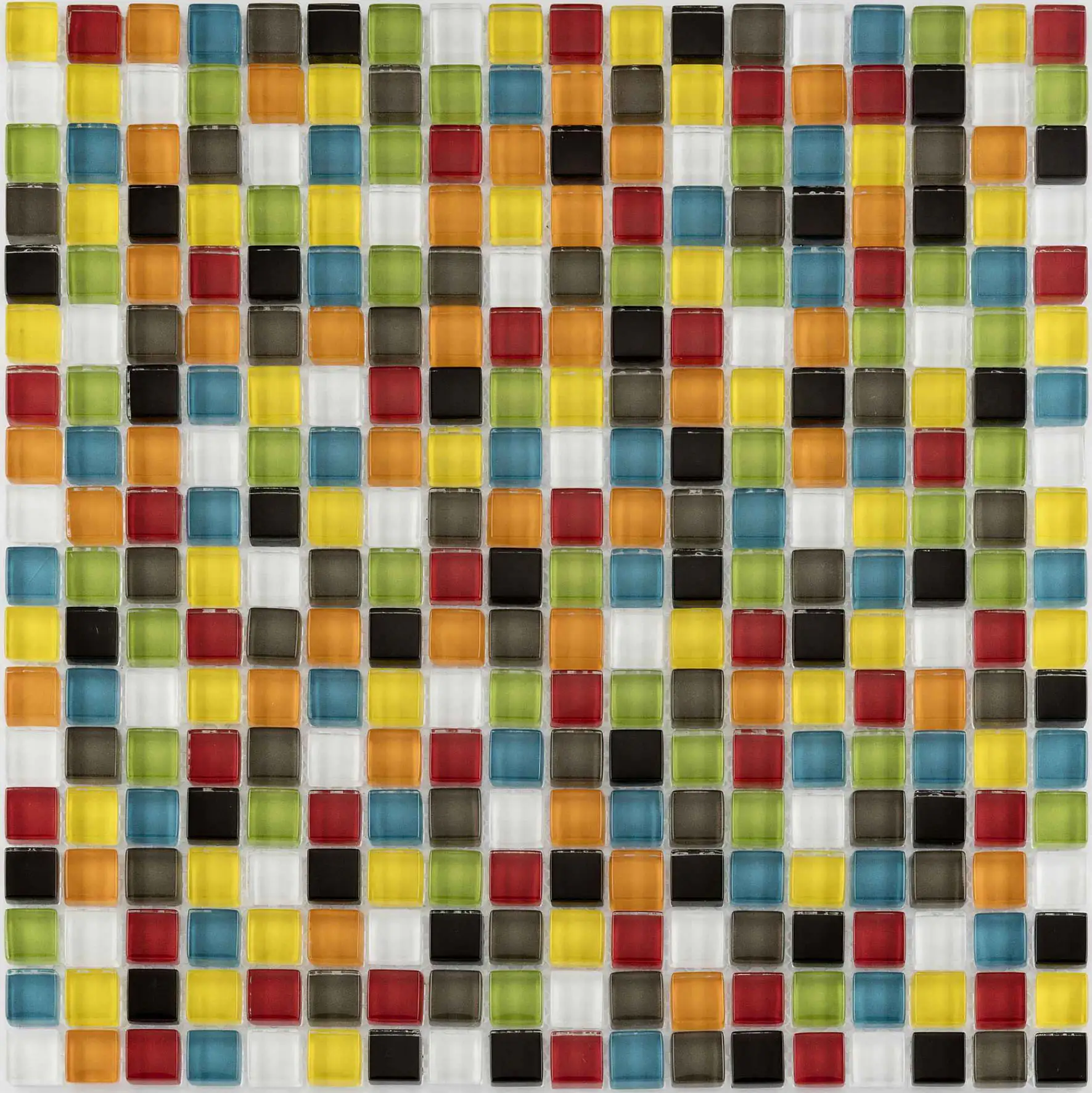 Mosaikfliese Glas 30 x 30 cm bunt Steingröße: ca. 1,5 x 1,5 cm