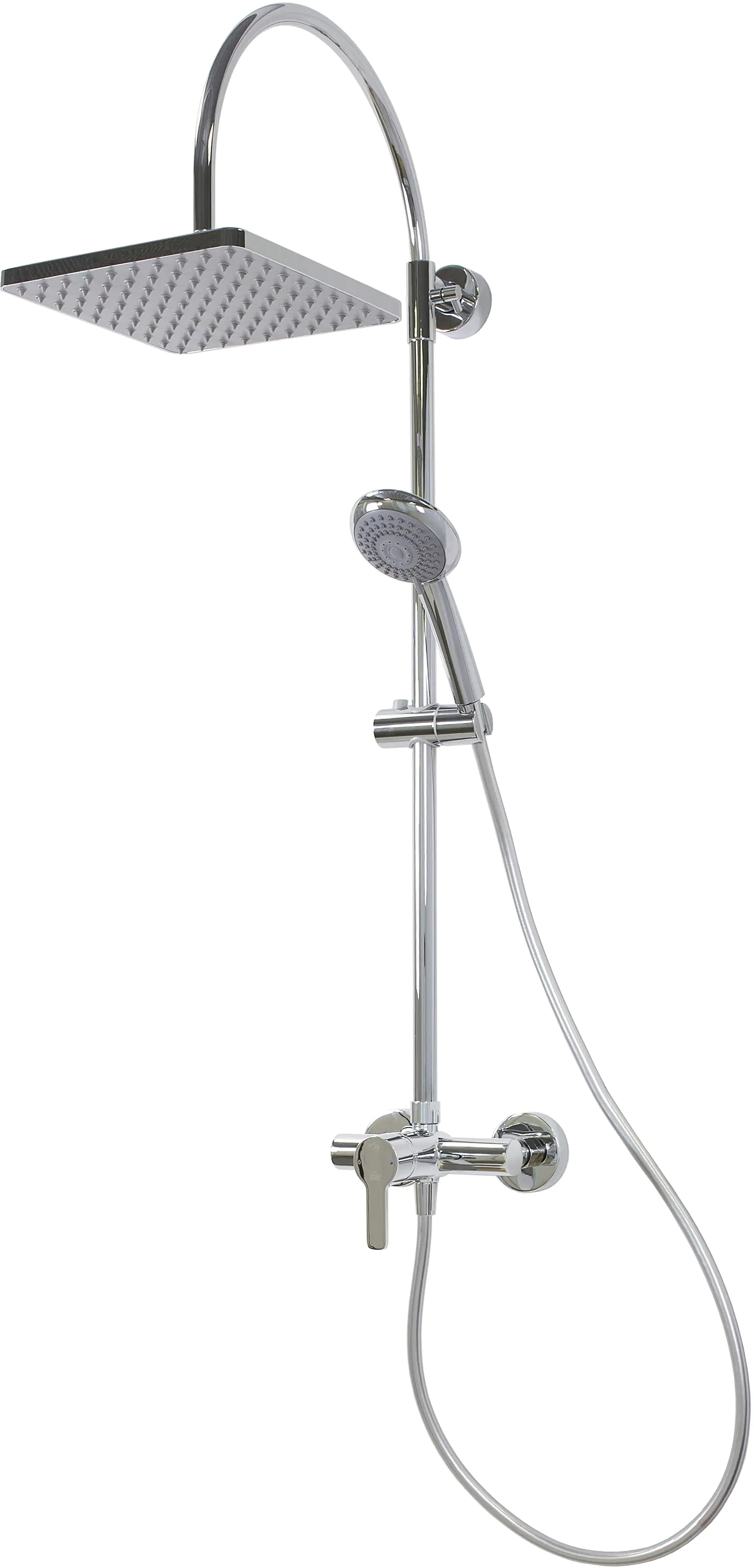 Breuer Duschsäule Aquamaxx 200 Einhebelm. Einhebelmischer, verchromt, Kopfbrause eckig