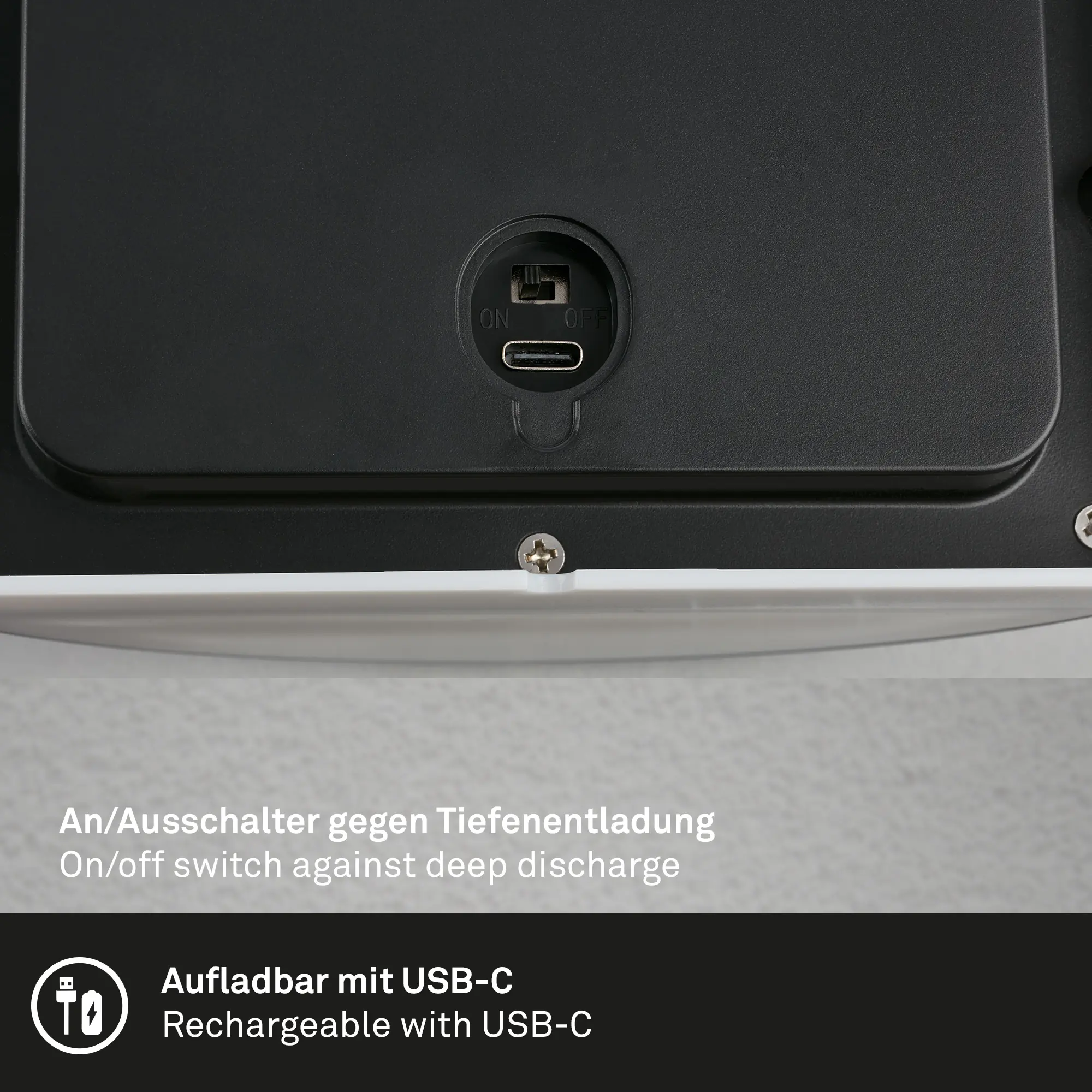 Briloner LED Akku-Außenwandleuchte 5,8W schwarz Bewegungssensor warmweiß Briloner LED Akku-Außenwandleuchte 5,8W schwarz Bewegungssensor warmweiß