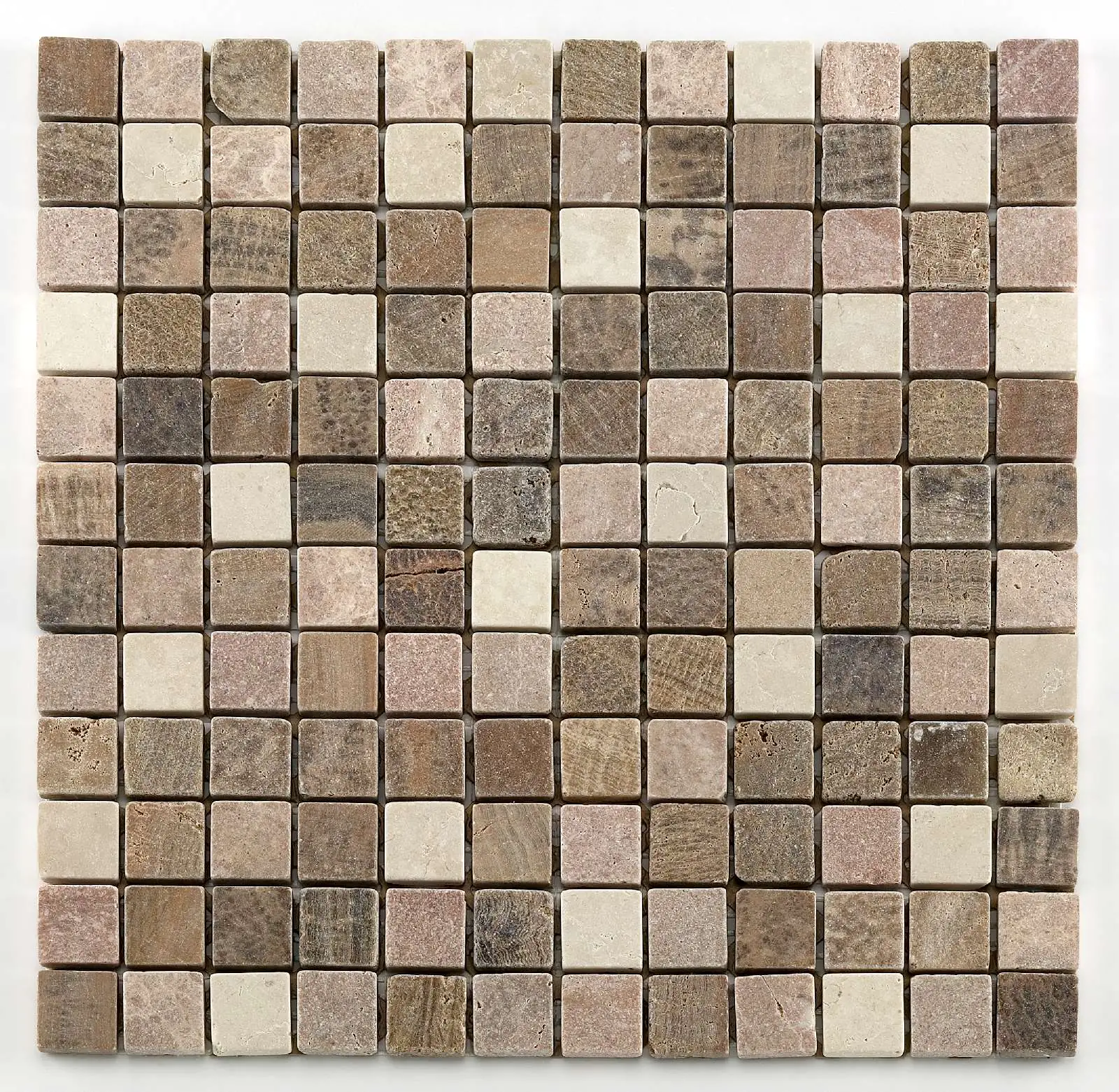 Mosaikfliese Marmor 30 x 30 cm multicolor Steinmaß: ca. 2,3 x 2,3 cm