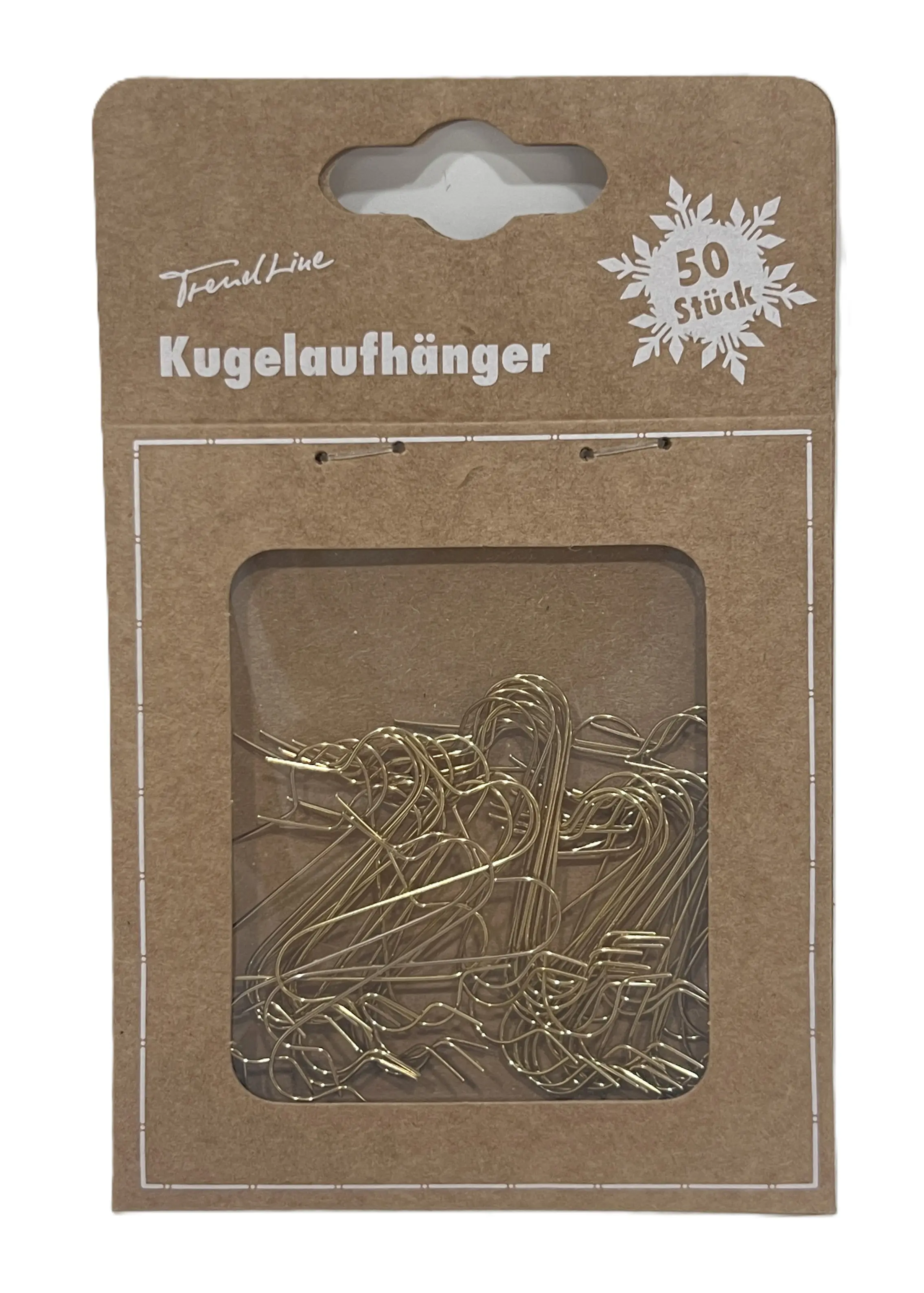 Kugelaufhänger für Weihnachtskugeln 3,5 cm gold 50 Stück