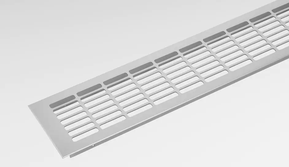 Getalit Lüftungsgitter 50 x 8 cm, Aluminium, silber