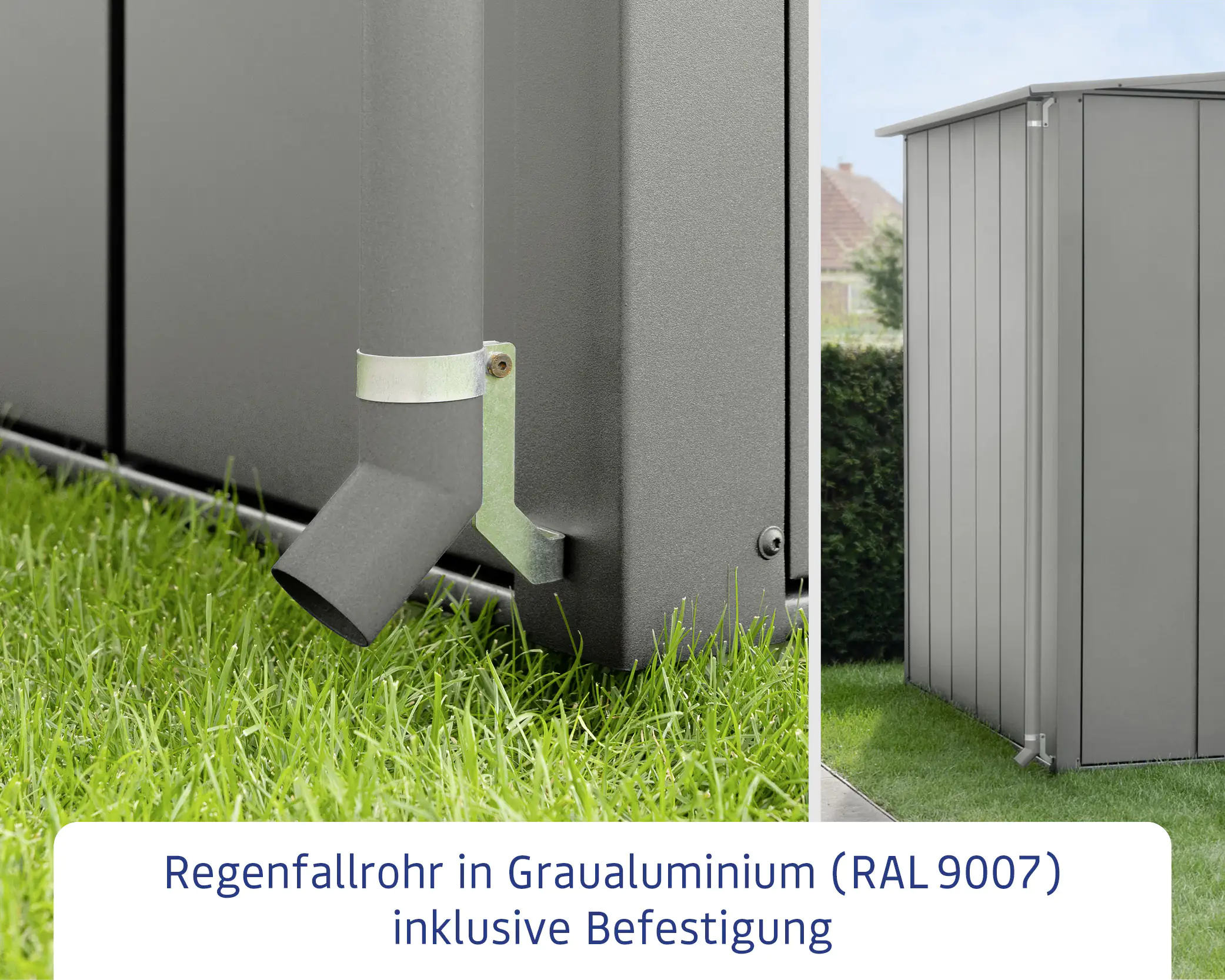EcoStar Regenfallrohr RAL9007 (Graualu.)