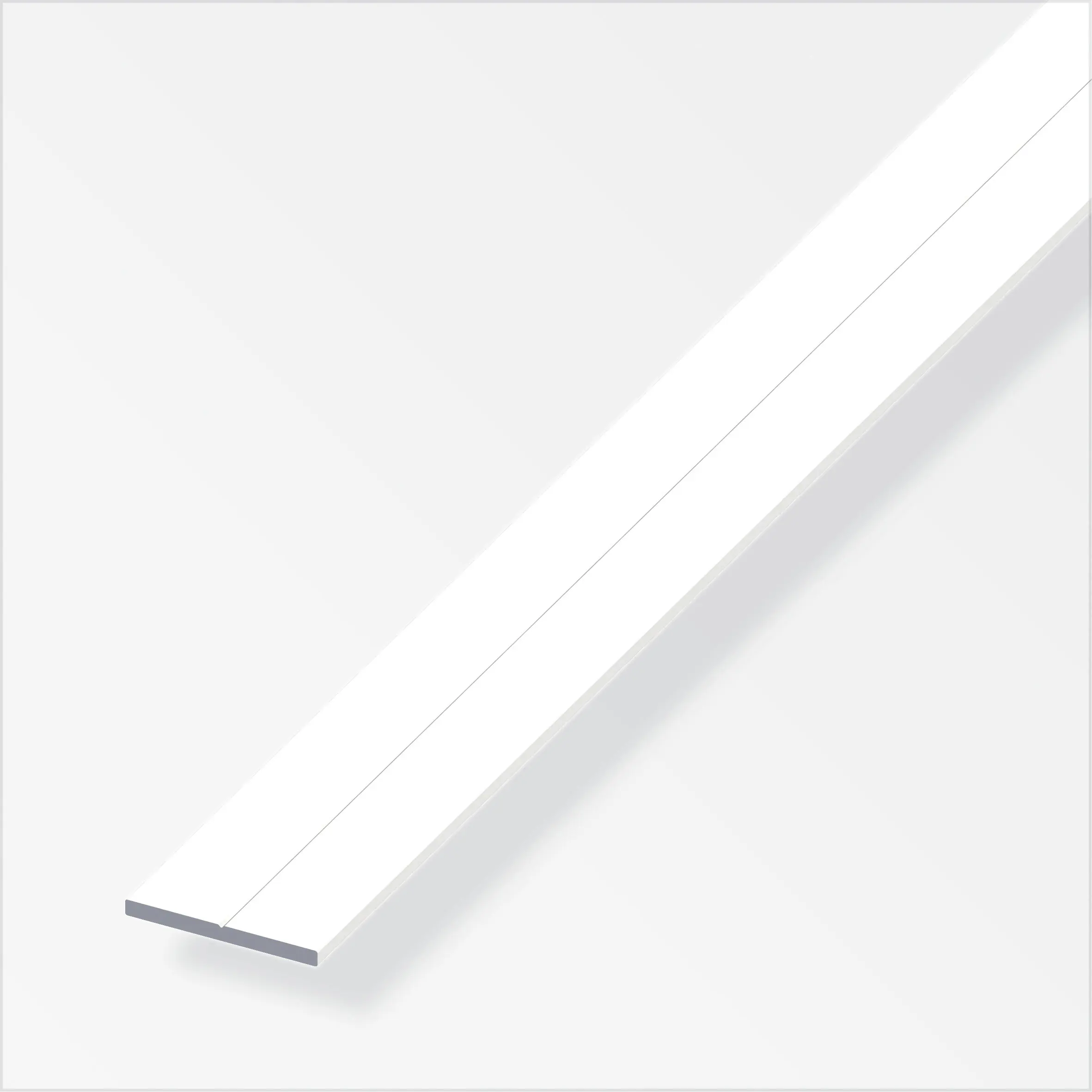 alfer Flachprofil Aluminium beschichtet weiß