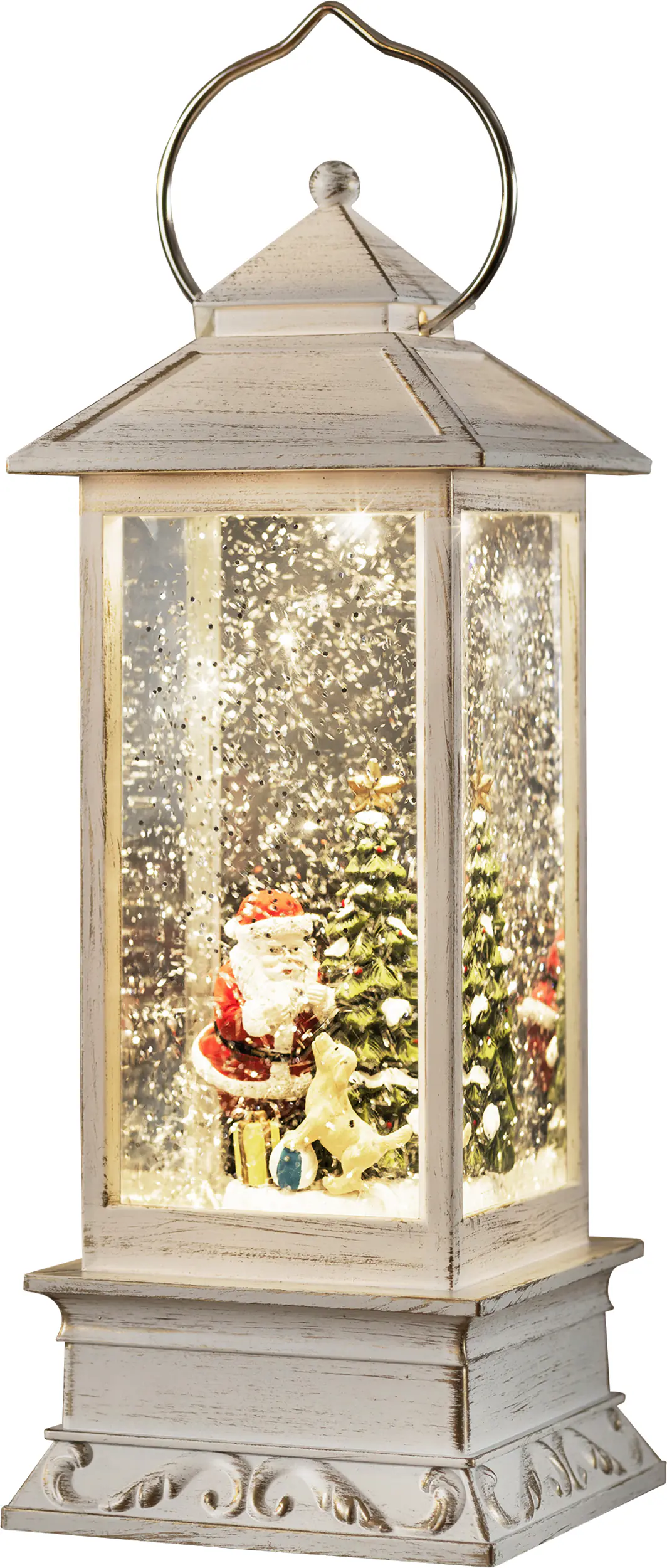 Konstsmide Wasserlaterne Weihnachtsmann beleuchtet, 10,5 x 10,5 x 27,5 cm