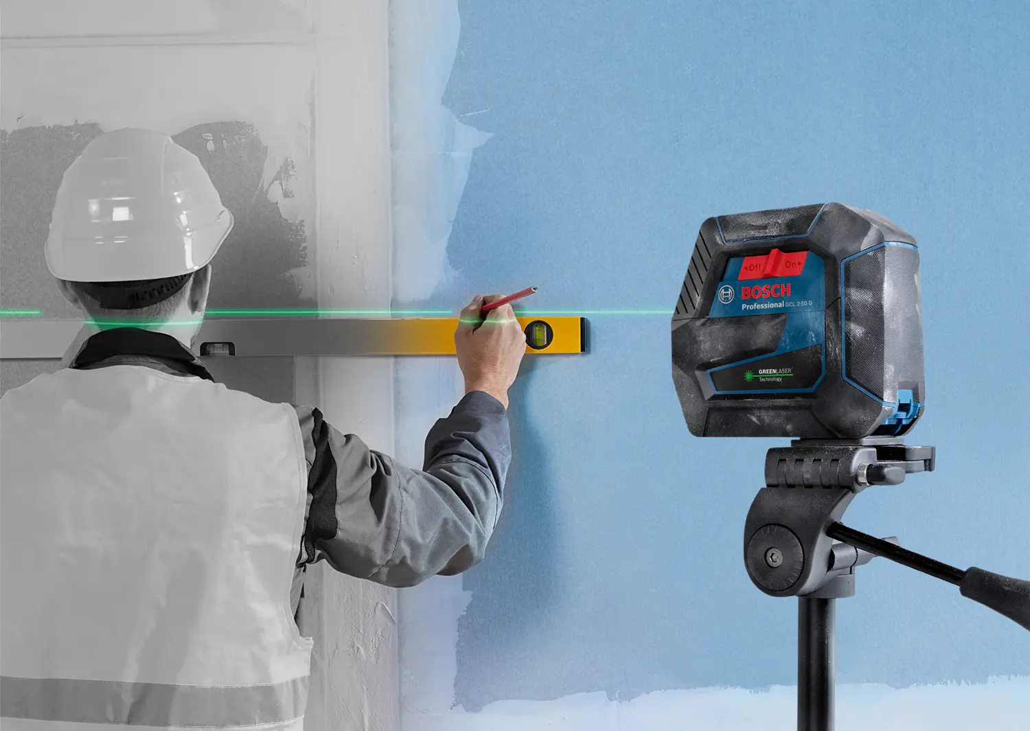Bosch Professional Kombilaser GCL 2-50 G Set inkl. Stativ & Batterien Bosch Professional Kombilaser GCL 2-50 G Set inkl. Stativ & Batterien