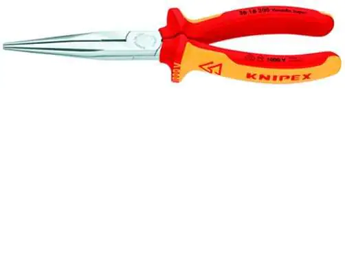 Knipex Flachrundzange 200 mm VDE mit Schneide Knipex Flachrundzange 200 mm VDE mit Schneide