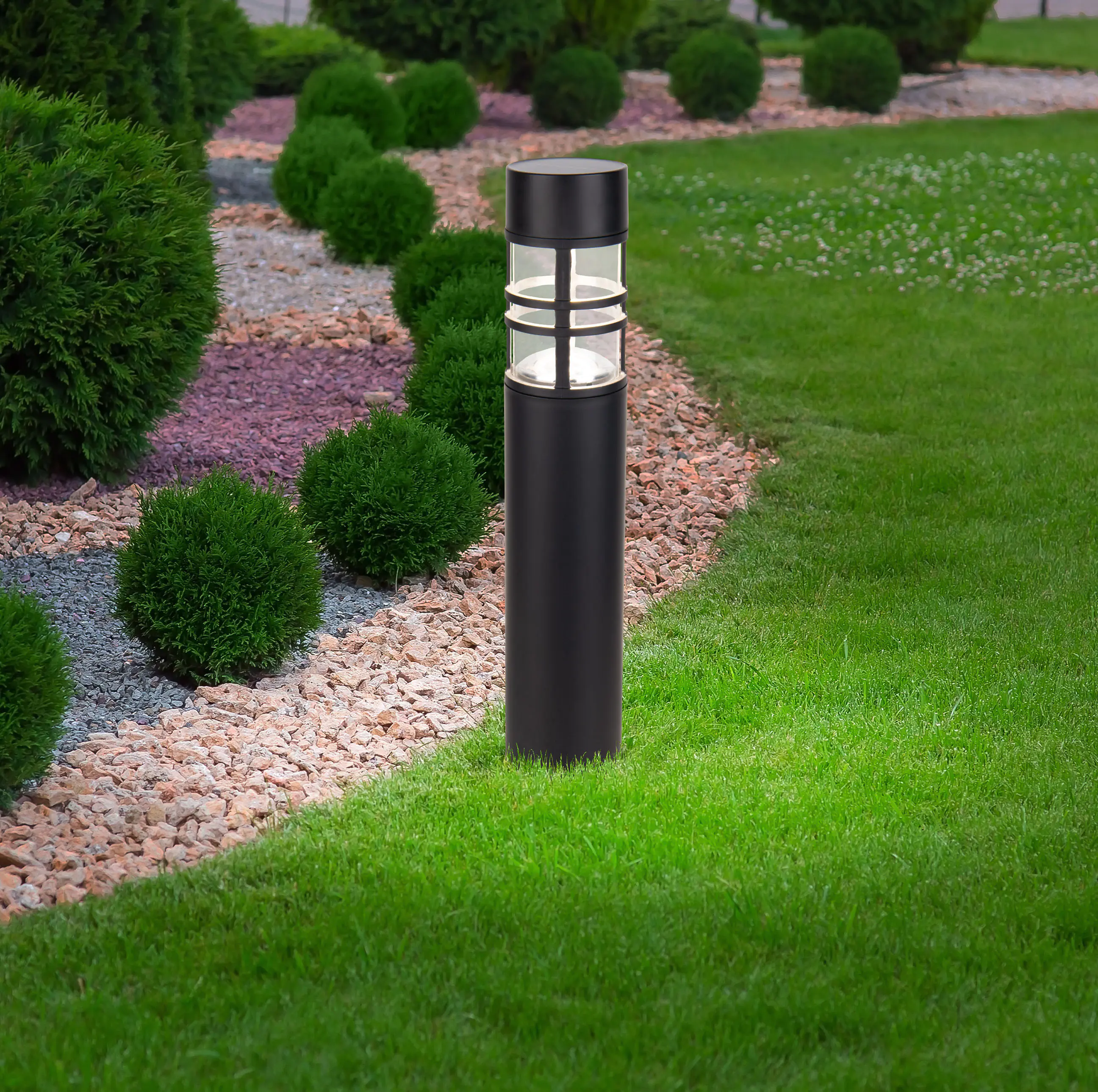 Light & More LED Solarleuchte Erdspieß mit Dämmerungssensor schwarz
