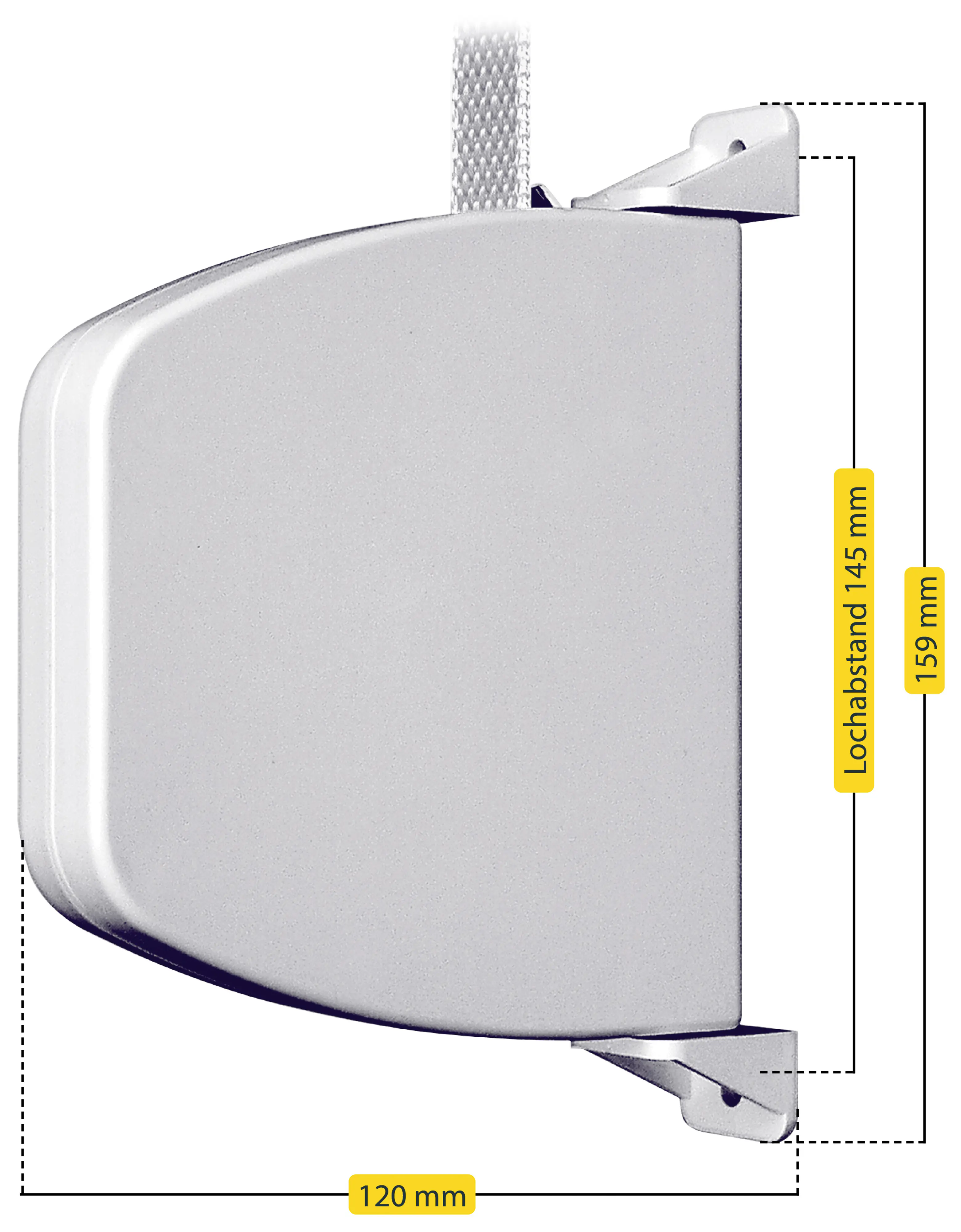 Schellenberg Aufschraubwickler Mini inkl. 5 m Gurt, weiß