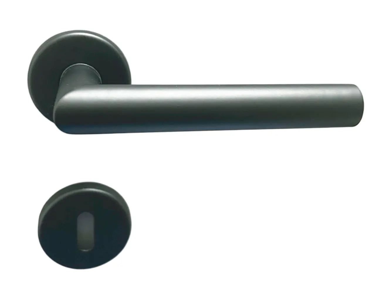 TrendLine Türgriff-Garnitur Rosette BB Edelstahl schwarz Ø 49,1 mm