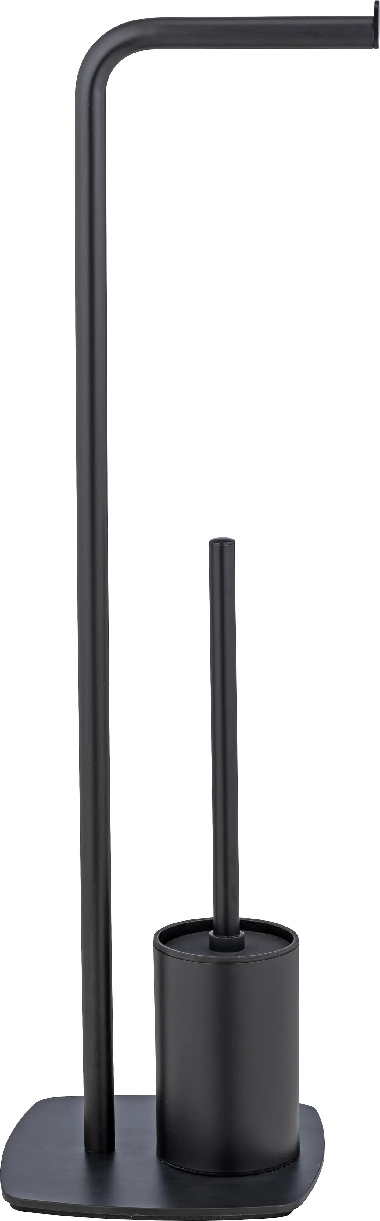 Wenko Stand WC-Garnitur Iria schwarz matt Stahl