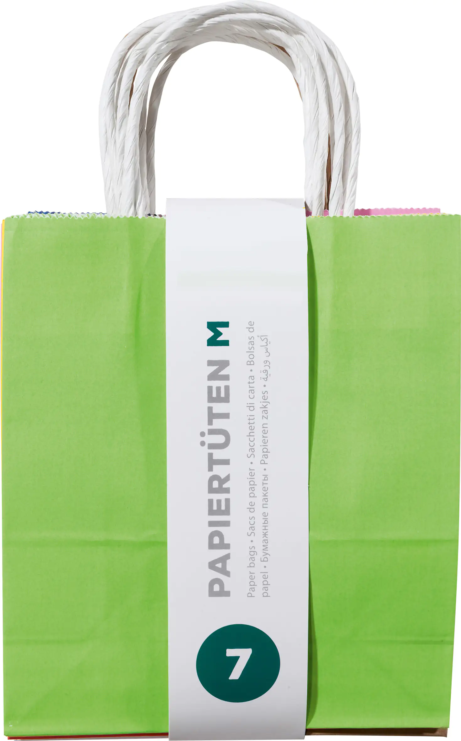Papiertüten aus Kraftpapier 18 x8 x 21 cm, 7St. sortiert