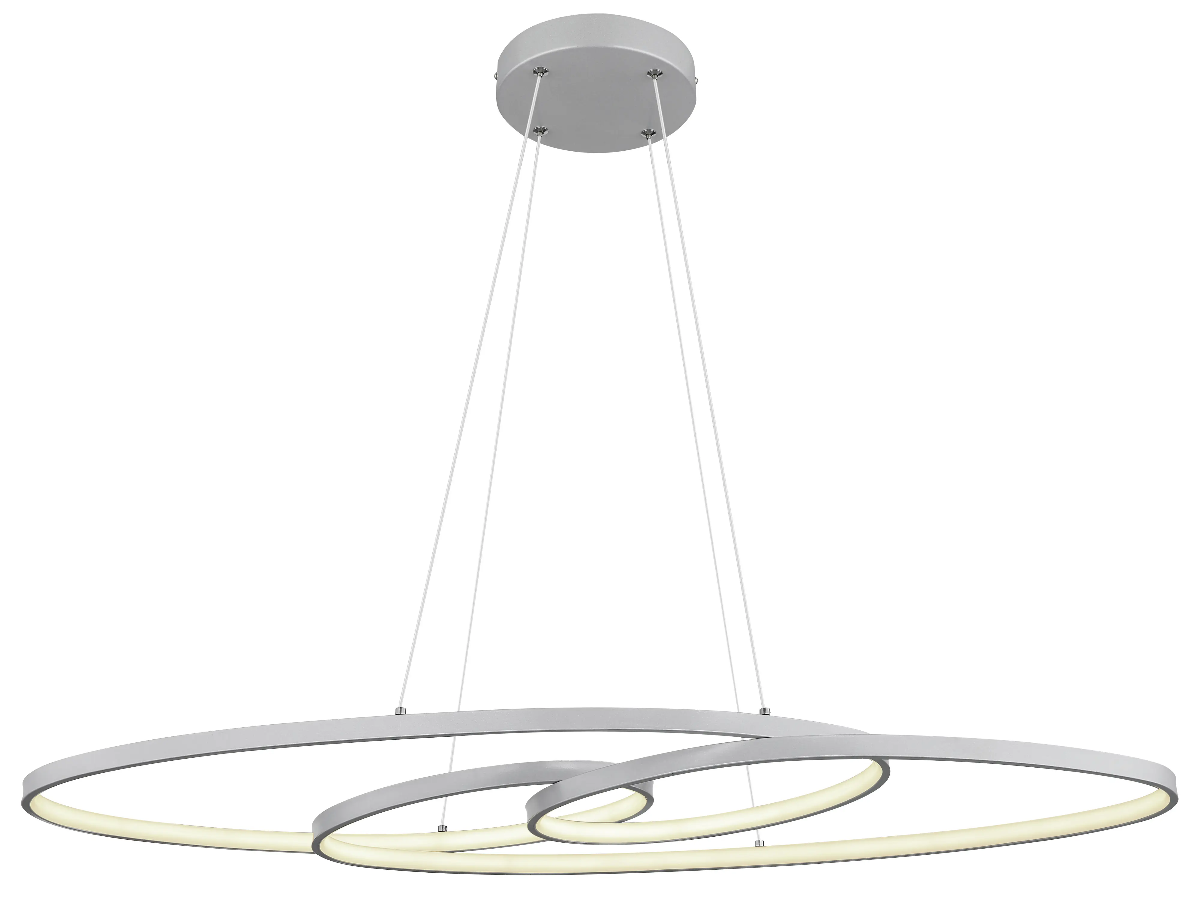 Globo Hängeleuchte Spira 100 x 120 cm silber matt CCT