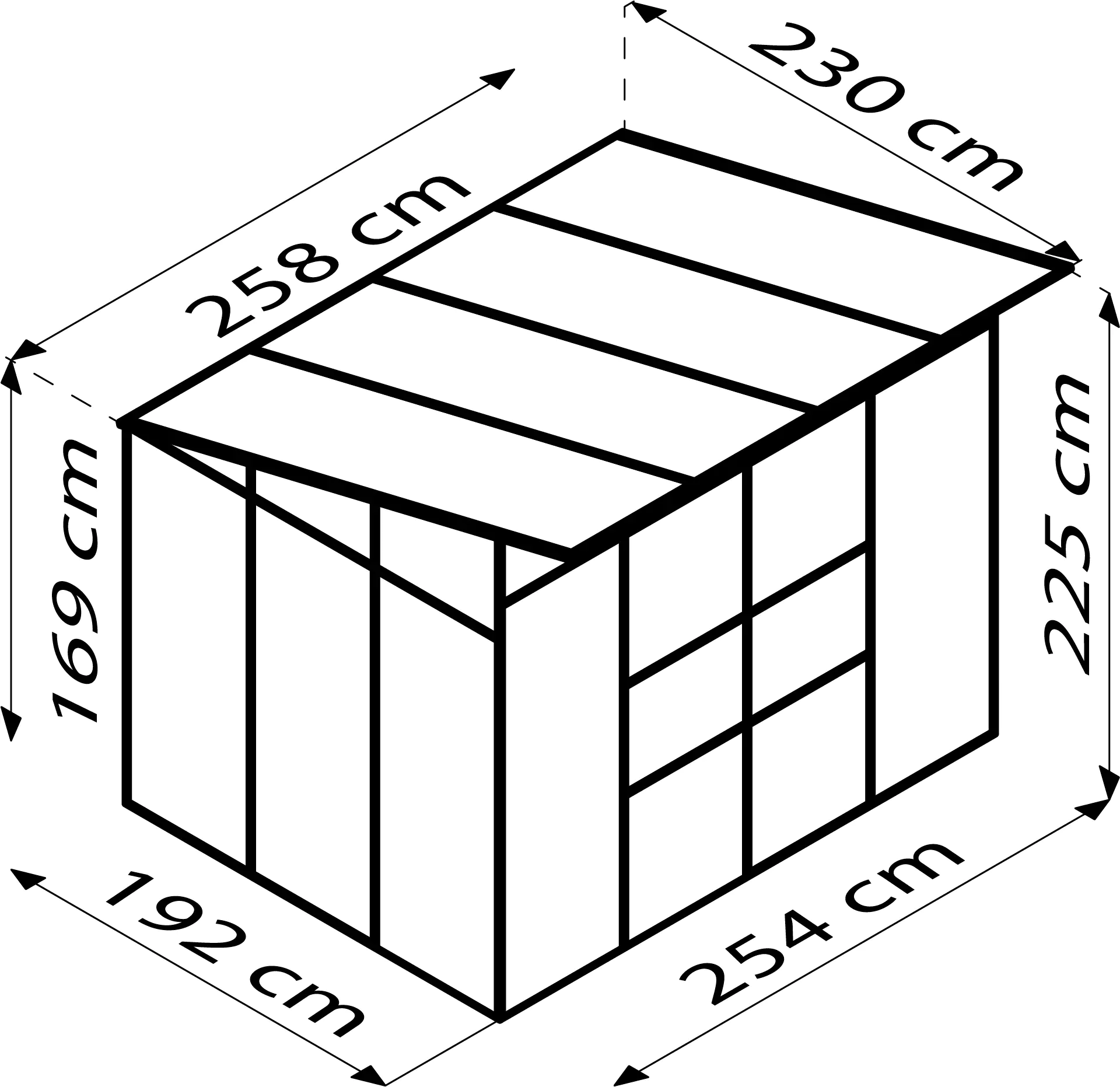 Vitavia Gewächshaus Freya 5900 254 x 192 cm 3 mm Sicherheitsglas Vitavia Gewächshaus Freya 5900 254 x 192 cm 3 mm Sicherheitsglas