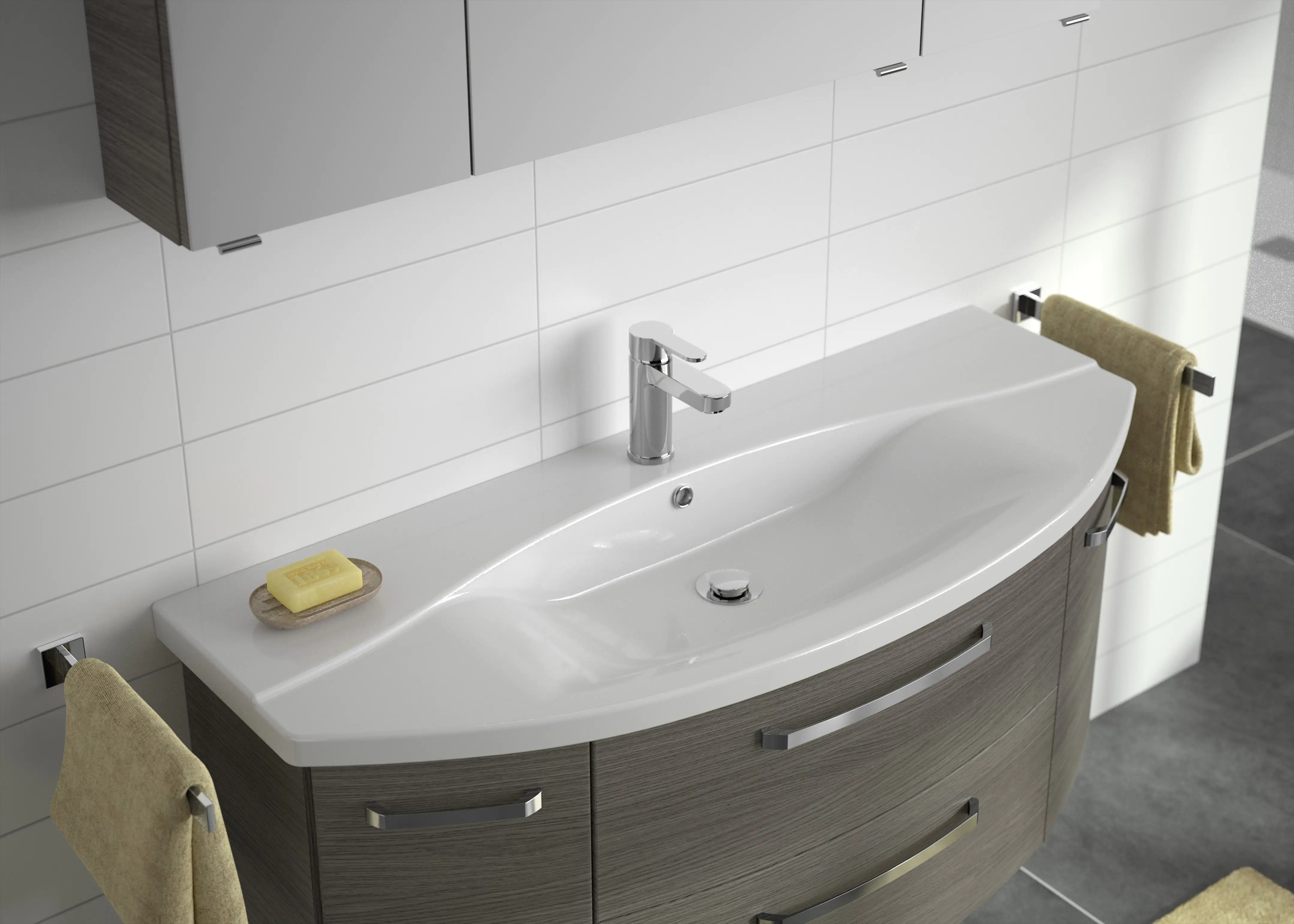 Pelipal Waschtischunterschrank Fokus 4010 mit Keramikwaschtisch