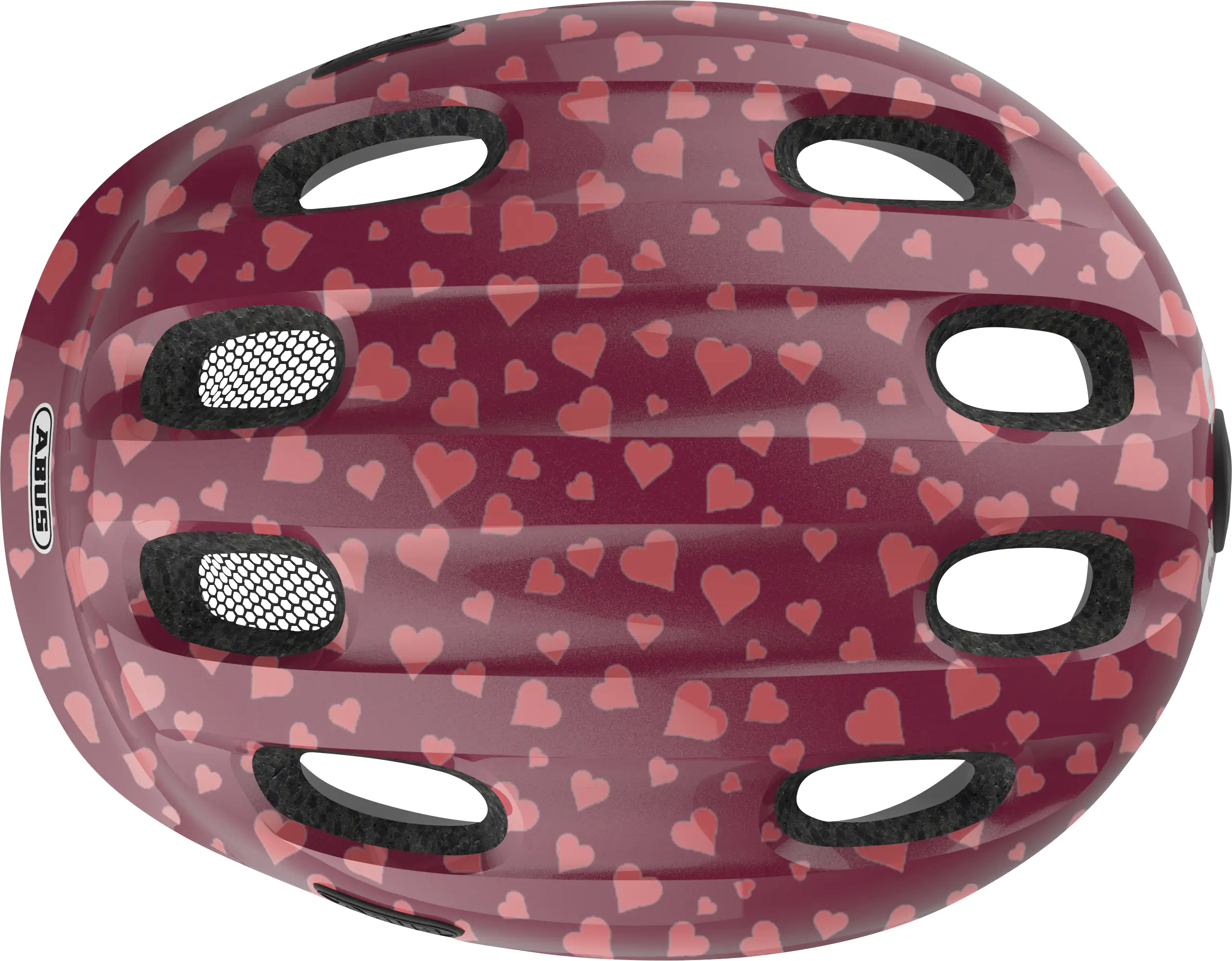 Abus Fahrradhelm Kinder Kids Pro Größe M cherry heart