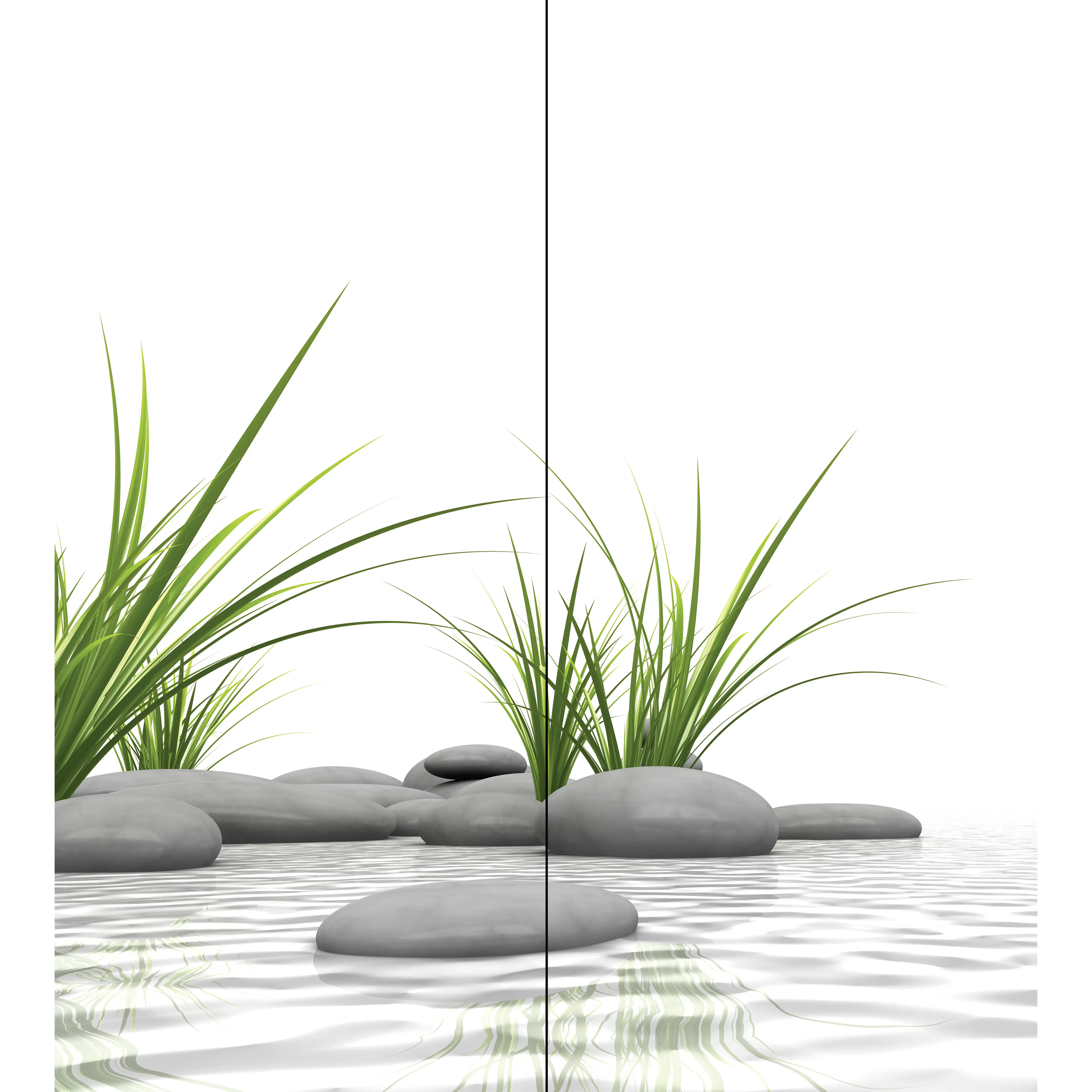 Schulte Dusch-Rückwand Eck Zen-Steine und Gras je 90 x 210 cm