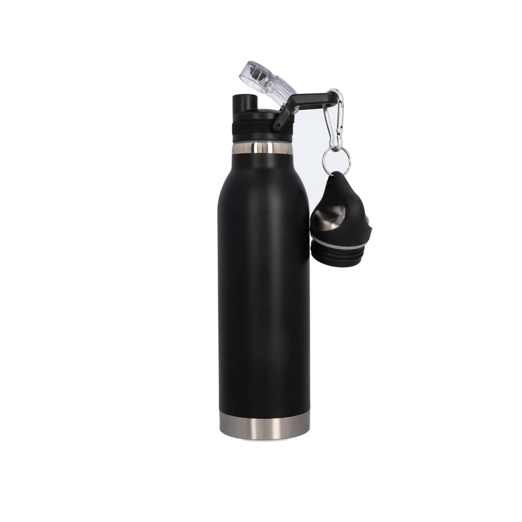 Fischer Thermo-Trinkflasche Twin 600 ml schwarz/silber