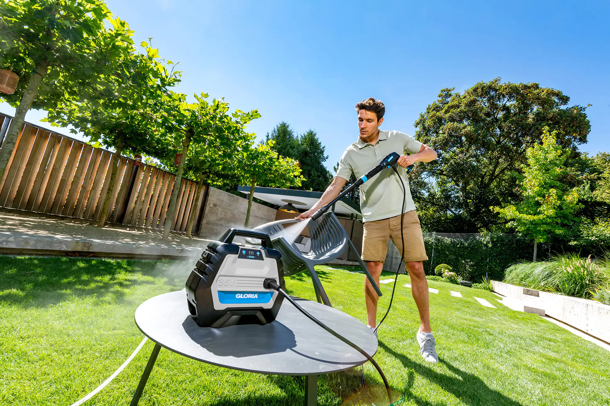 Gloria Hochdruckpistole MultiJet 36 V inkl. 4 Ah Akku und Ladegerät