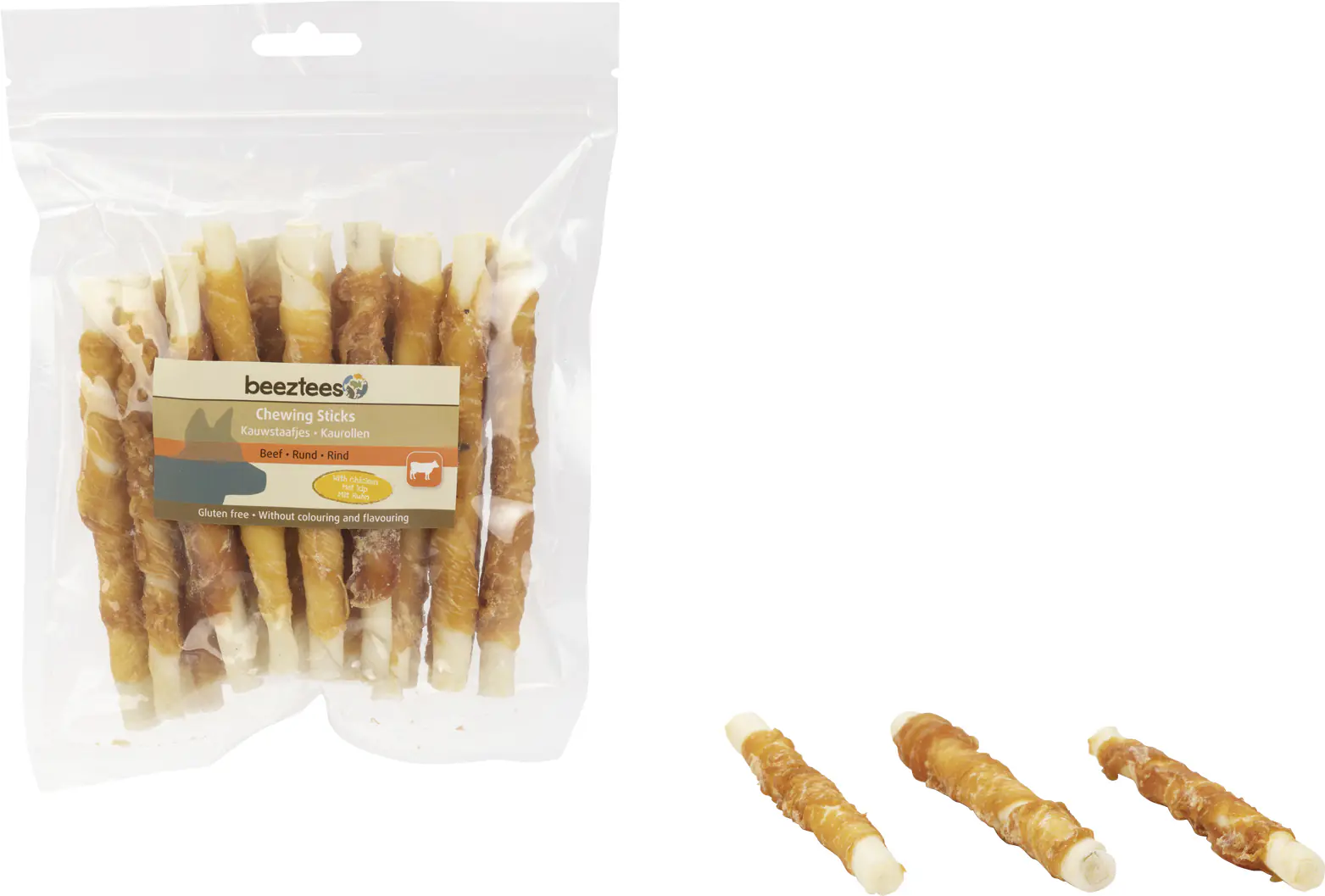 Beeztees Kaustange Huhn Hundesnack 20 St.