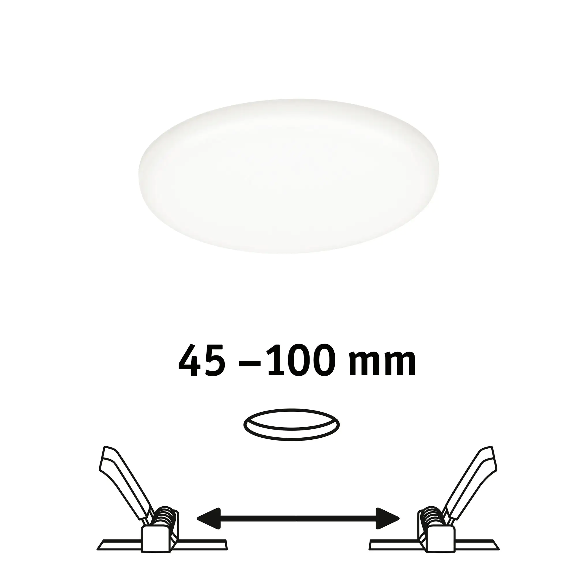 4000870923917_2345891 Paulmann Einbauleuchte LED Veluna Varifit rund Ø 12,5 cm 8,5 W satin