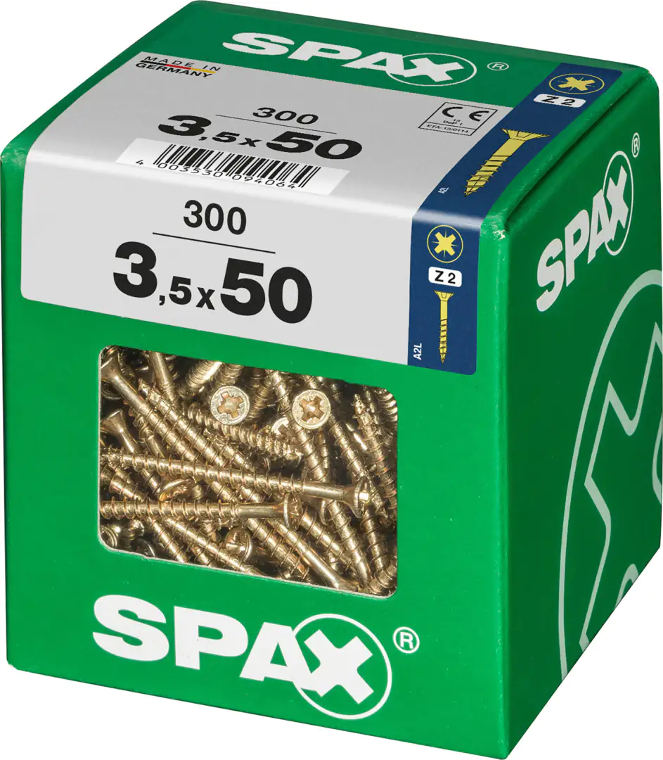 Spax Universalschrauben 3.5 x 50 mm PZ 2 - 300 Stk.