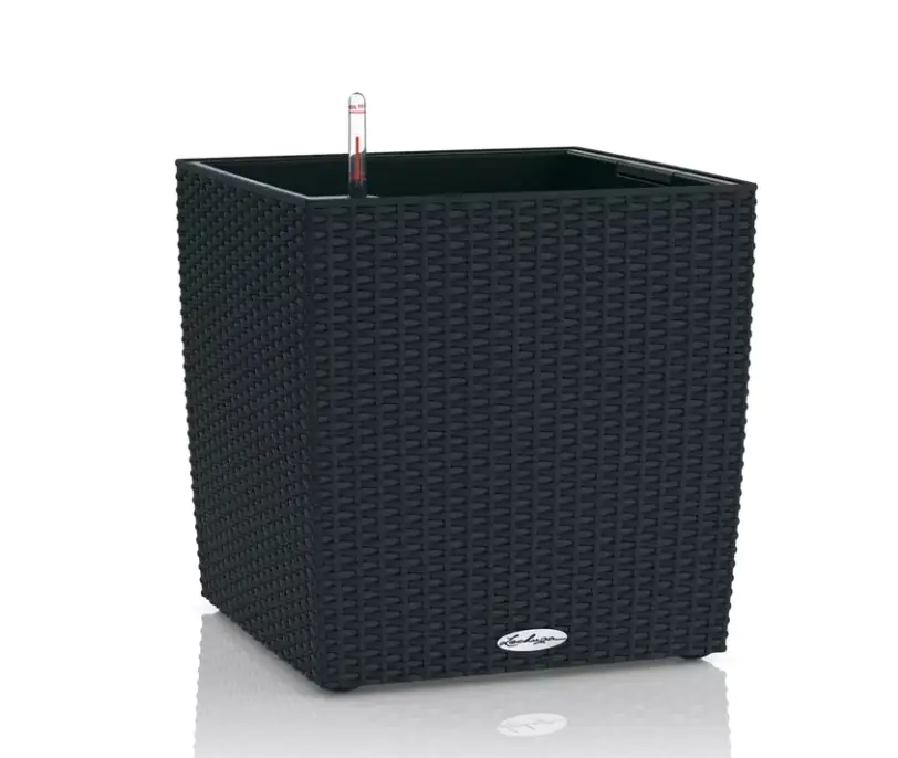 Lechuza Pflanzgefäß Cube Cottage 30 graphitschwarz