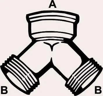 Cornat Verteilerstück messing verchromt 3/4" Innen- und Außengewinde