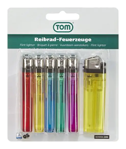 TOM Reibradfeuerzeuge 6er Blister