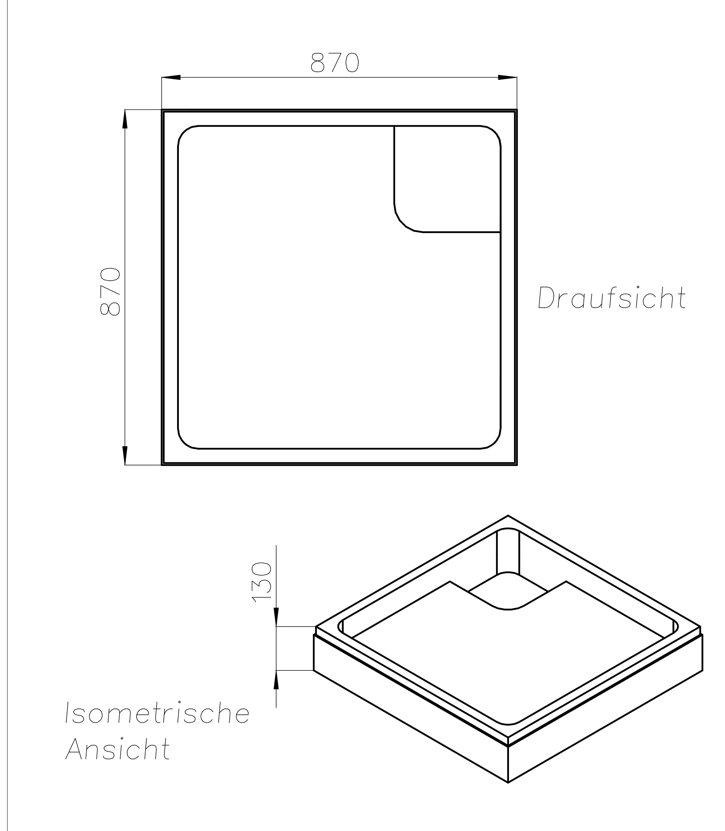 Ottofond Wannenträger Rubi zu Duschwanne Rubi 90 x 90 cm Ottofond Wannenträger Rubi zu Duschwanne Rubi 90 x 90 cm