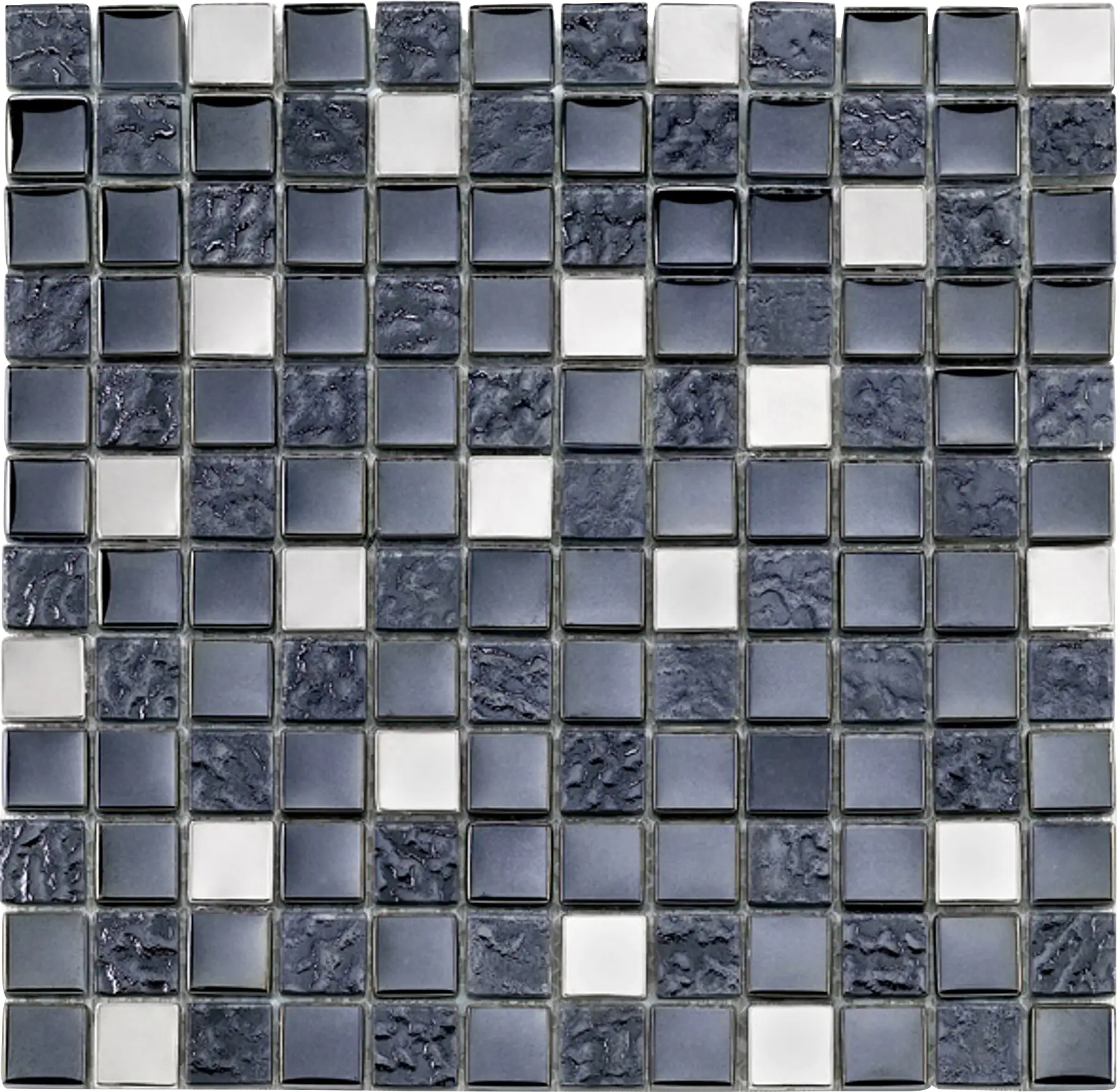 Mosaikfliese Rustica Maxi 30 x 30 cm schwarz Steinmaß: ca. 2,3 x 2,3 cm